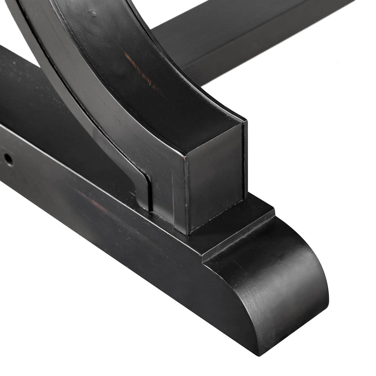 Furniture of America Kindrel Wood Rectangular Dining Table in Black