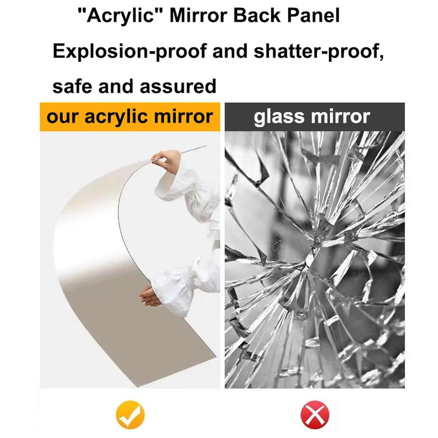 Lighted Curio Cabinet Wooden Corner Display Cabinet with Adjustable Tempered Glass Shelves Vintage Accent Storage Cabinet with Mirrored Back & Tempered Glass Doors, Oak