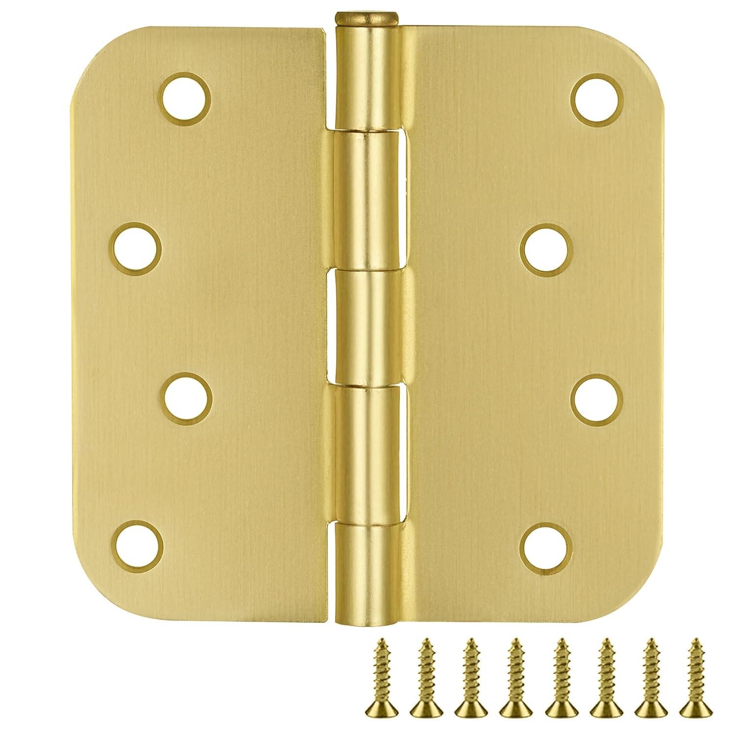 Design House Door Hinge 4-Inch, 5/8-inch Radius, 3-Pack (Set of 3)