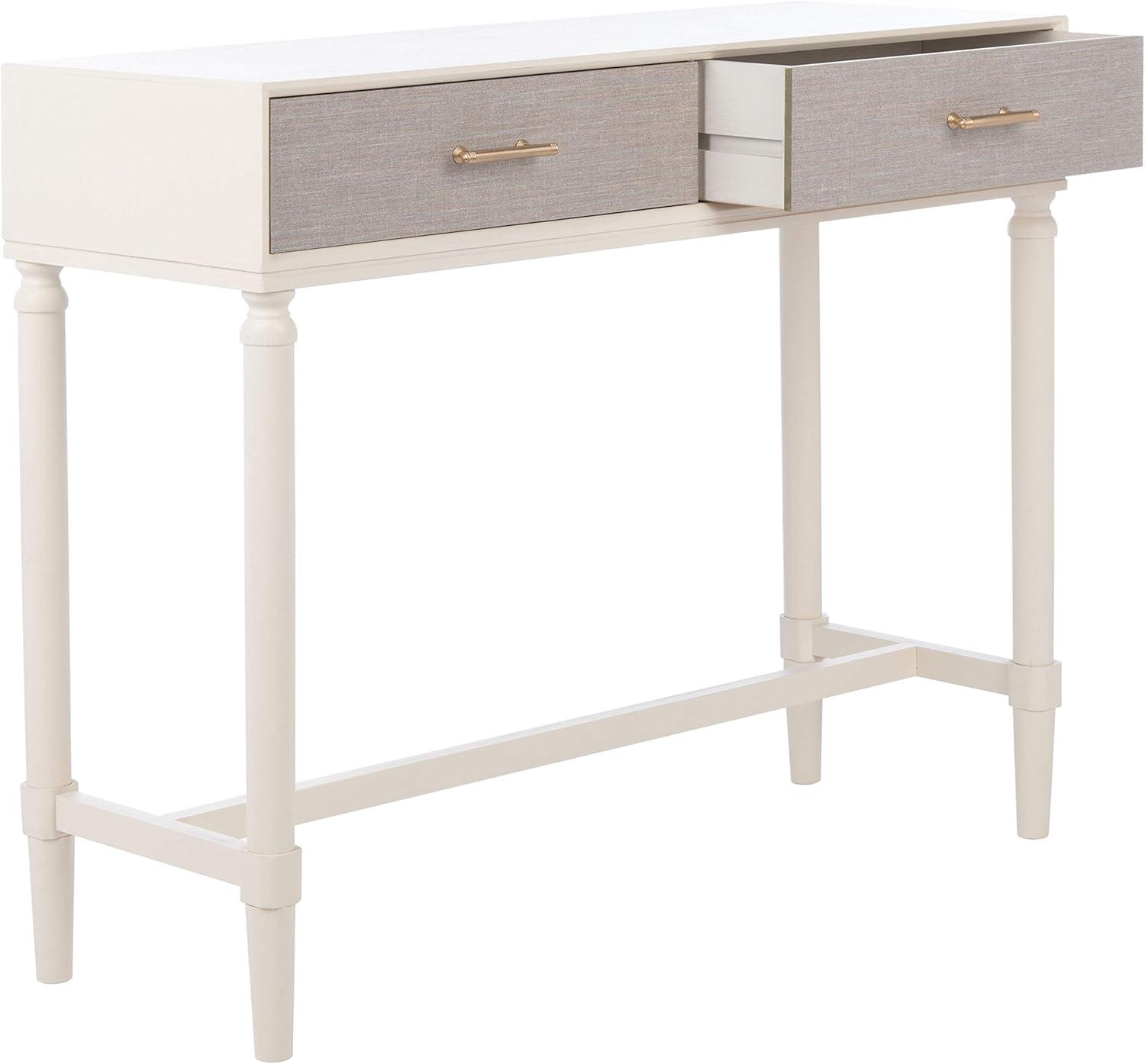 SAFAVIEH Estella Modern 2 Drawer Console Table, White