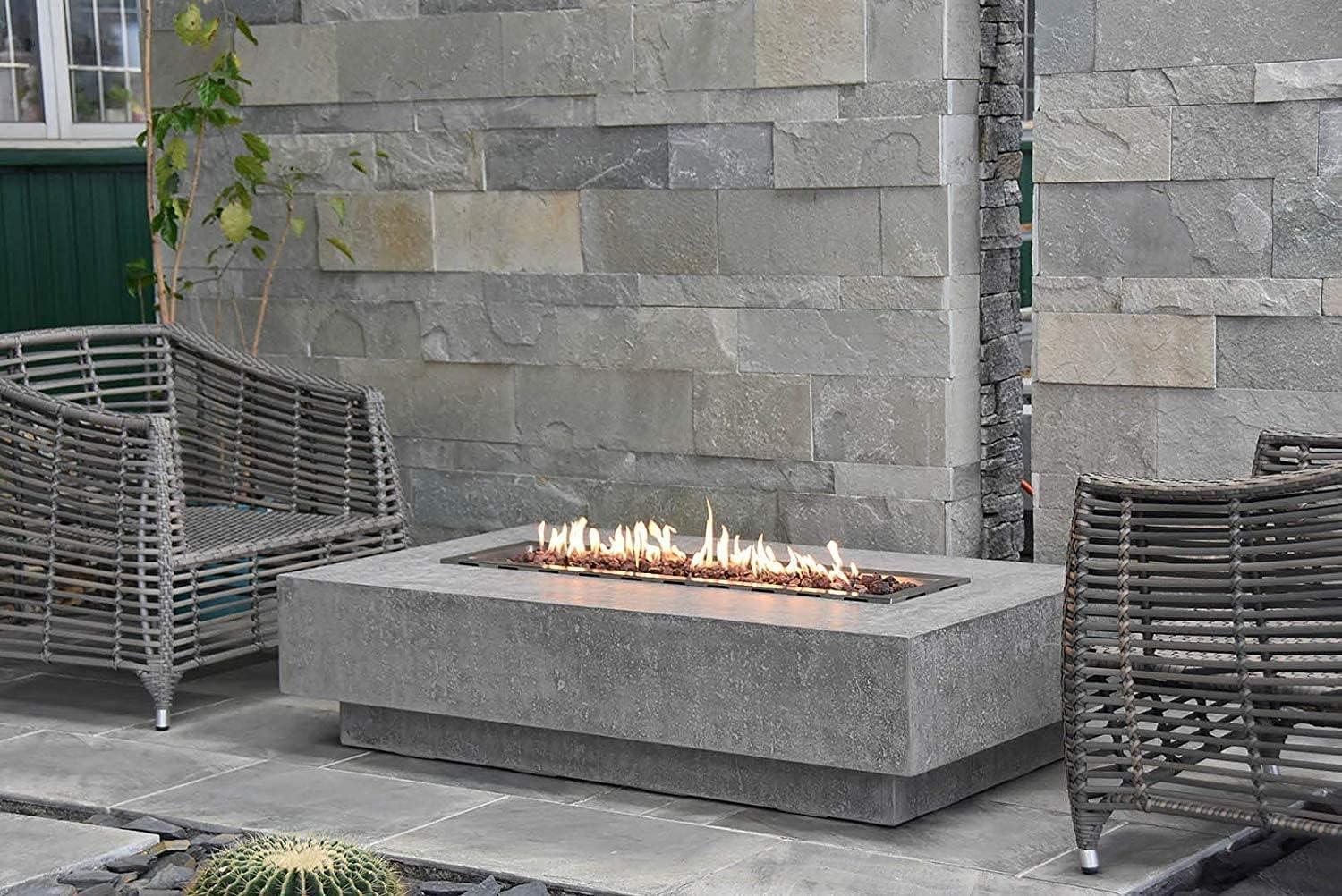 Hampton 56" Outdoor Fire Pit Propane Table Backyard Patio Heater - Elementi: Weather-Resistant, No Assembly Required