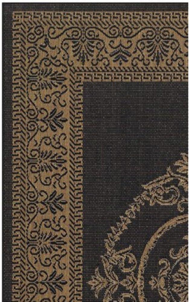 Couristan Recife Antique Medallion Area Rug, 7'6" x 10'9", Black-Cocoa