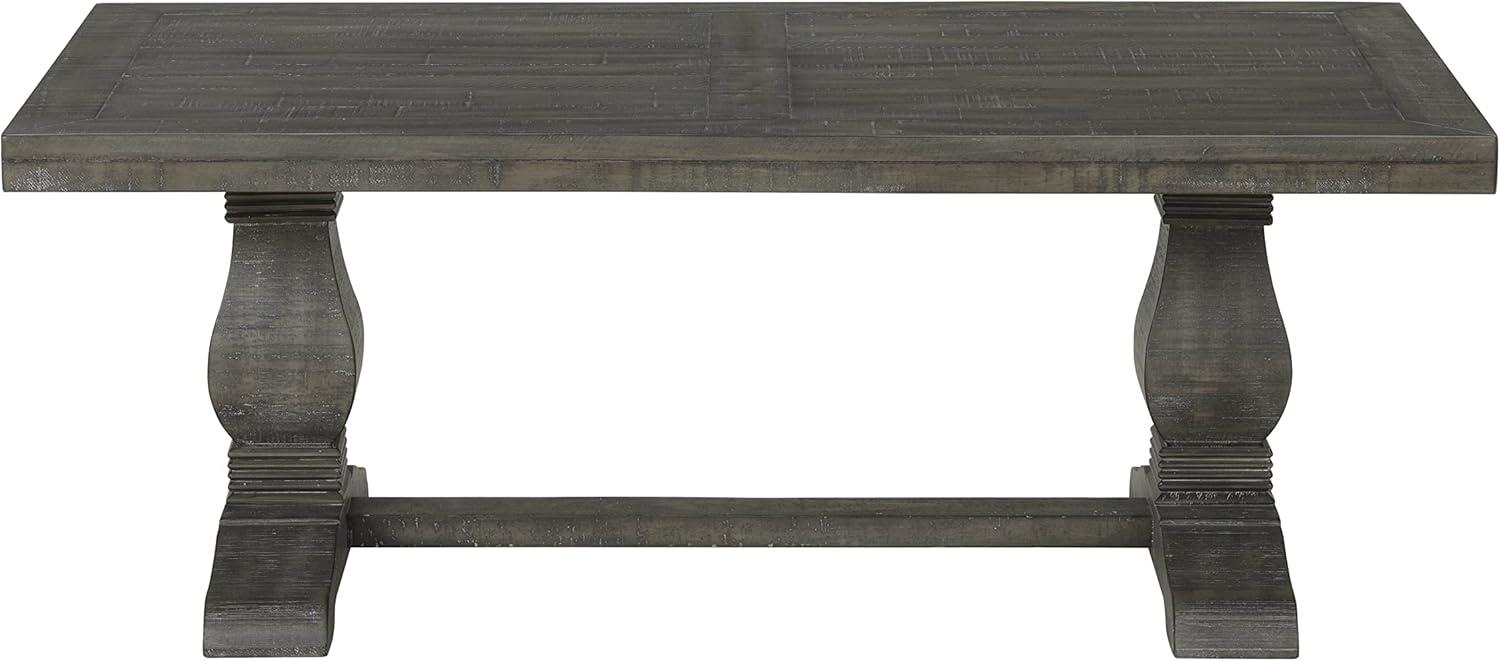 Martin Svensson Home Napa Pedestal Solid Wood Coffee Table, Grey
