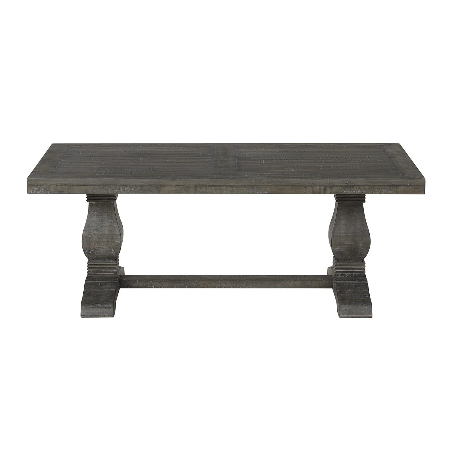 Martin Svensson Home Napa Pedestal Solid Wood Coffee Table, Grey