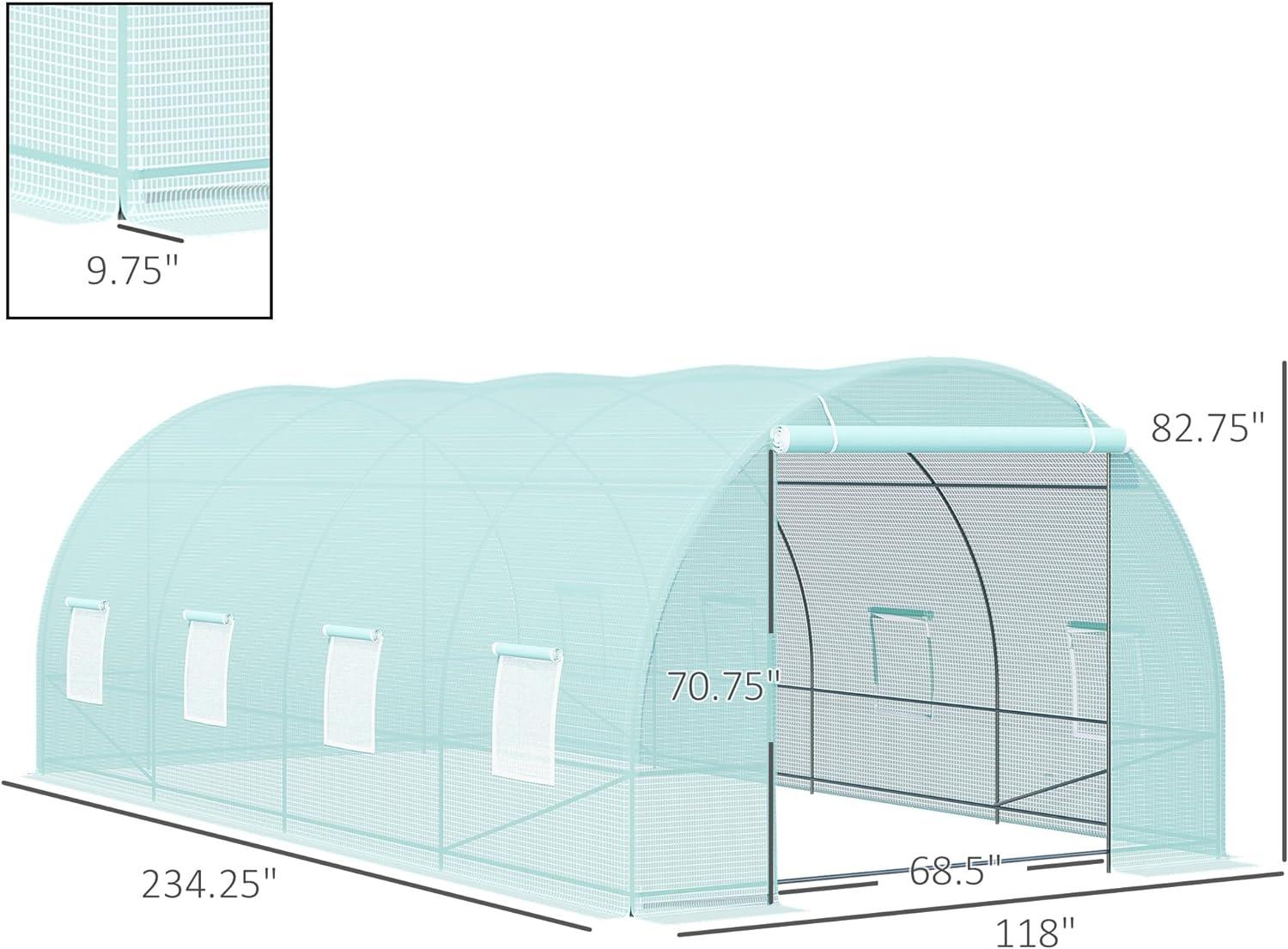 9.75 W x 19.75" D Greenhouse