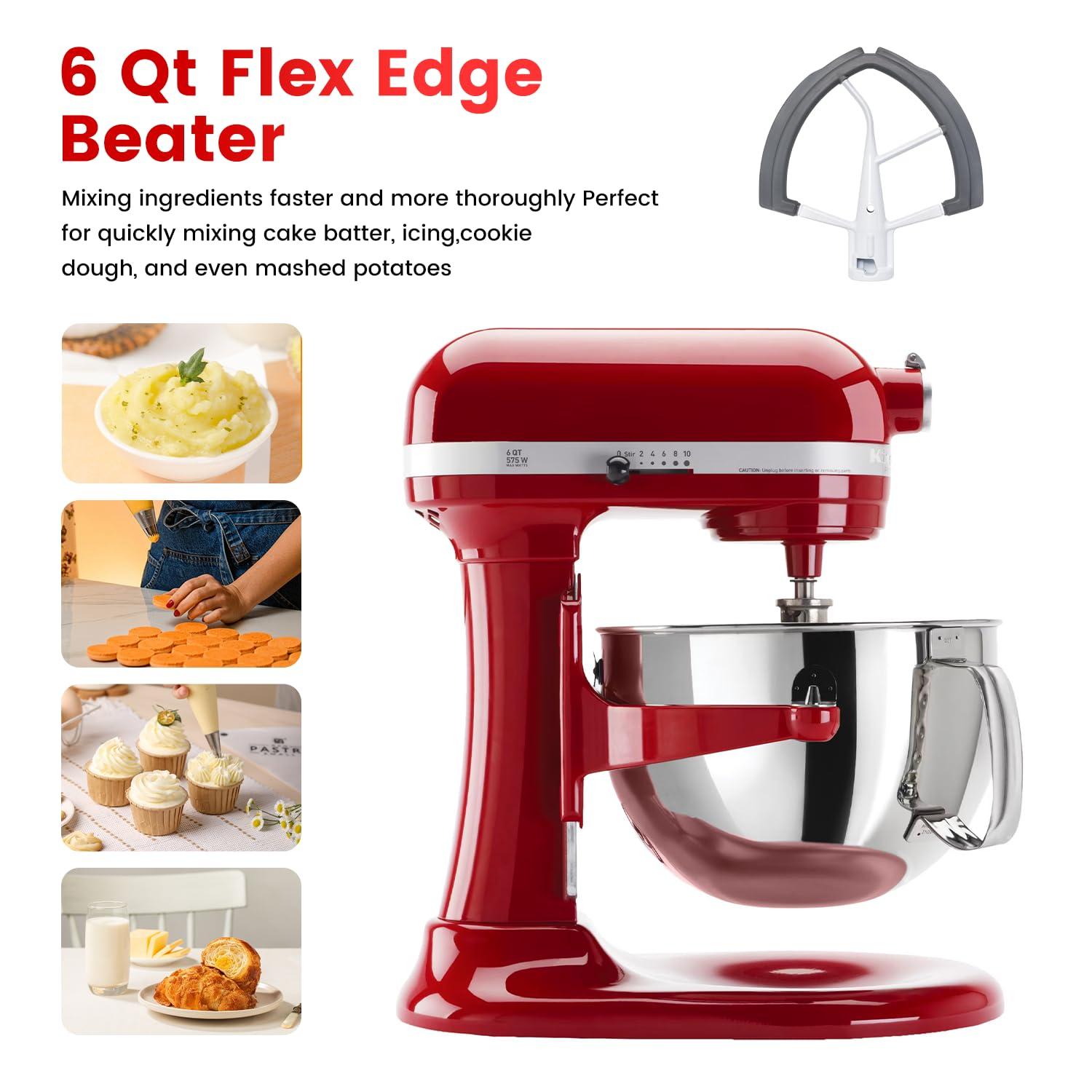 1 Piece Edge Beater, Flex Edge Beater Paddle For Kitchenaid Bowl-lift Stand Mixer 6 Quart
