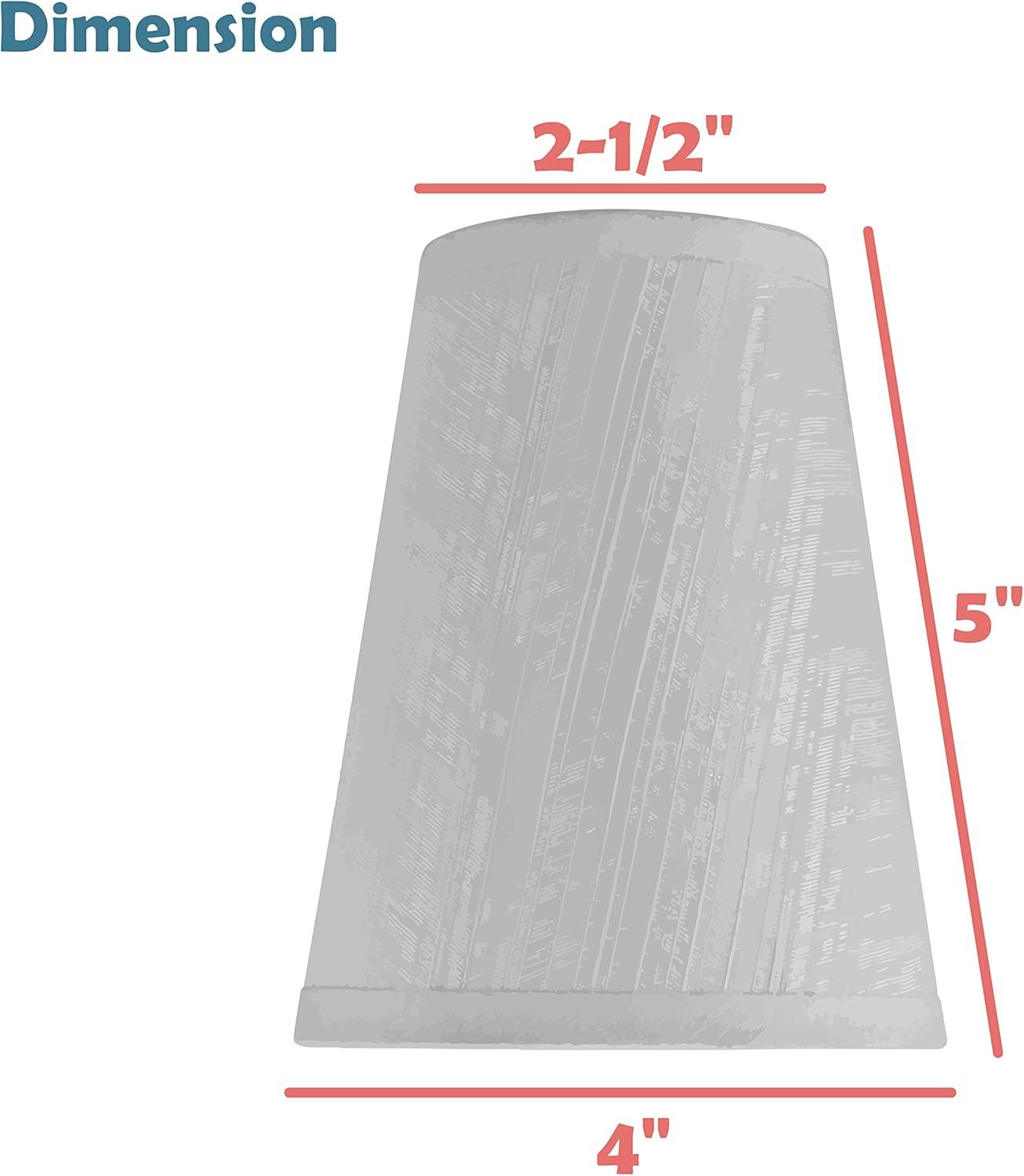 Aspen Creative 32663-2 Small Hardback Empire Shape Chandelier Clip-On Lamp Shade Set (2 Pack), Transitional Design in Off-White, 4" bottom width (2 1/2" x 4" x 5" )