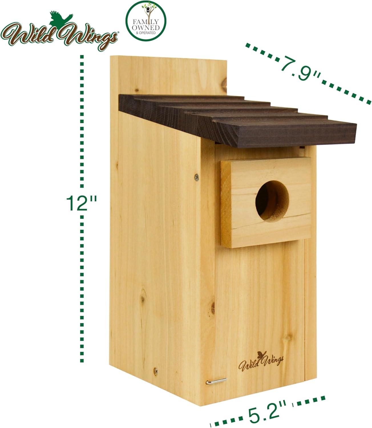 Cedar Bluebird House with Predator Guard and Ventilation