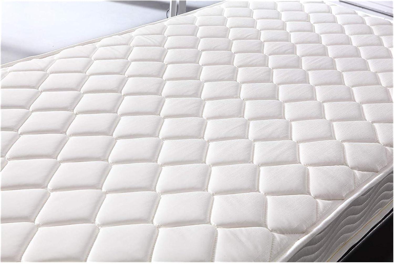 HomeLife 6-Inch Twin Size Mattress Gel Memory Foam – Firm - Tight Top, Pocketed Coils - Breathable Polyester Cover - Innerspring Support - White - Comfortable & Durable - Twin Mattress