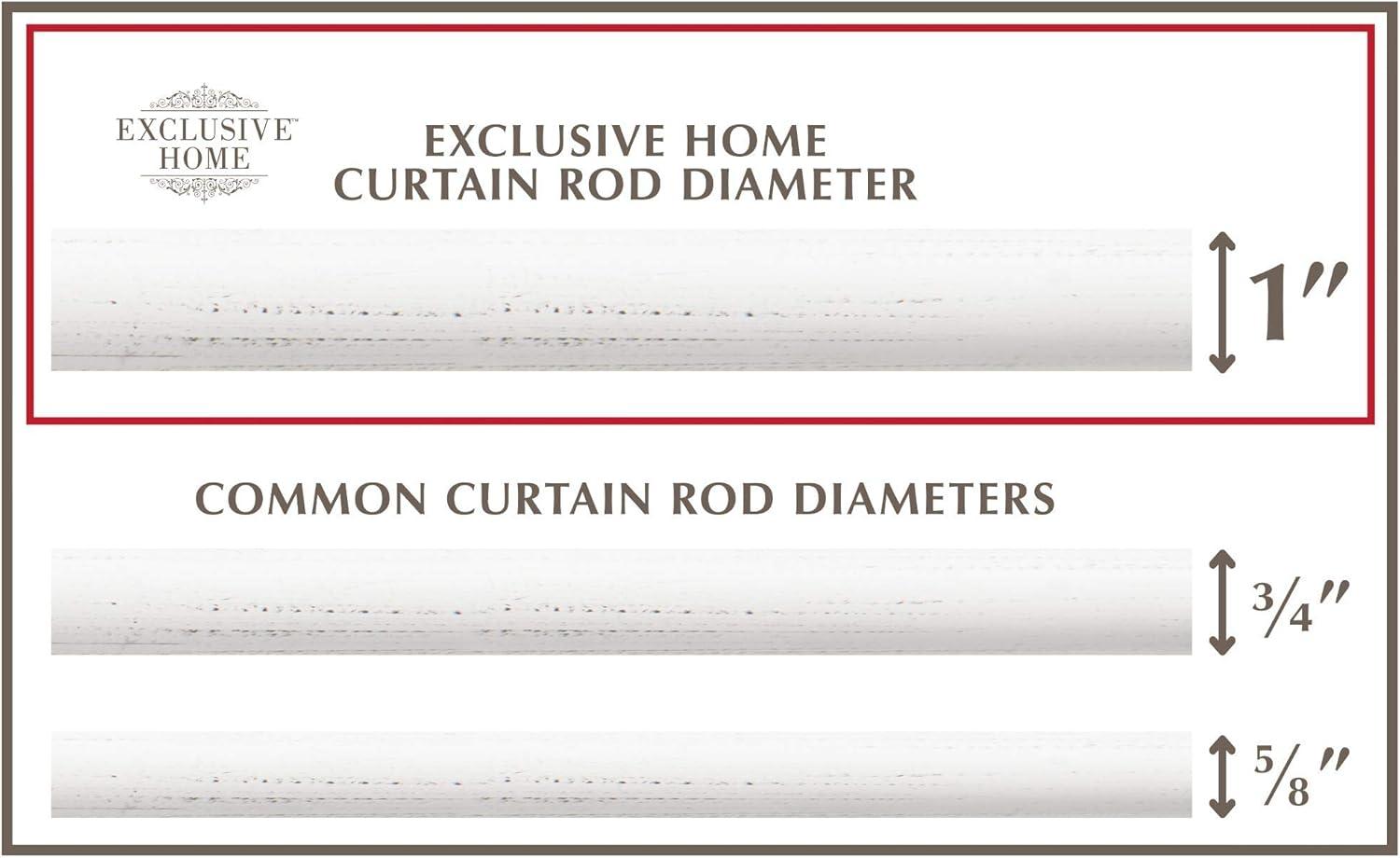 Jewett Exclusive Home Vine 1" Curtain Rod and Coordinating Finial Set, Adjustable