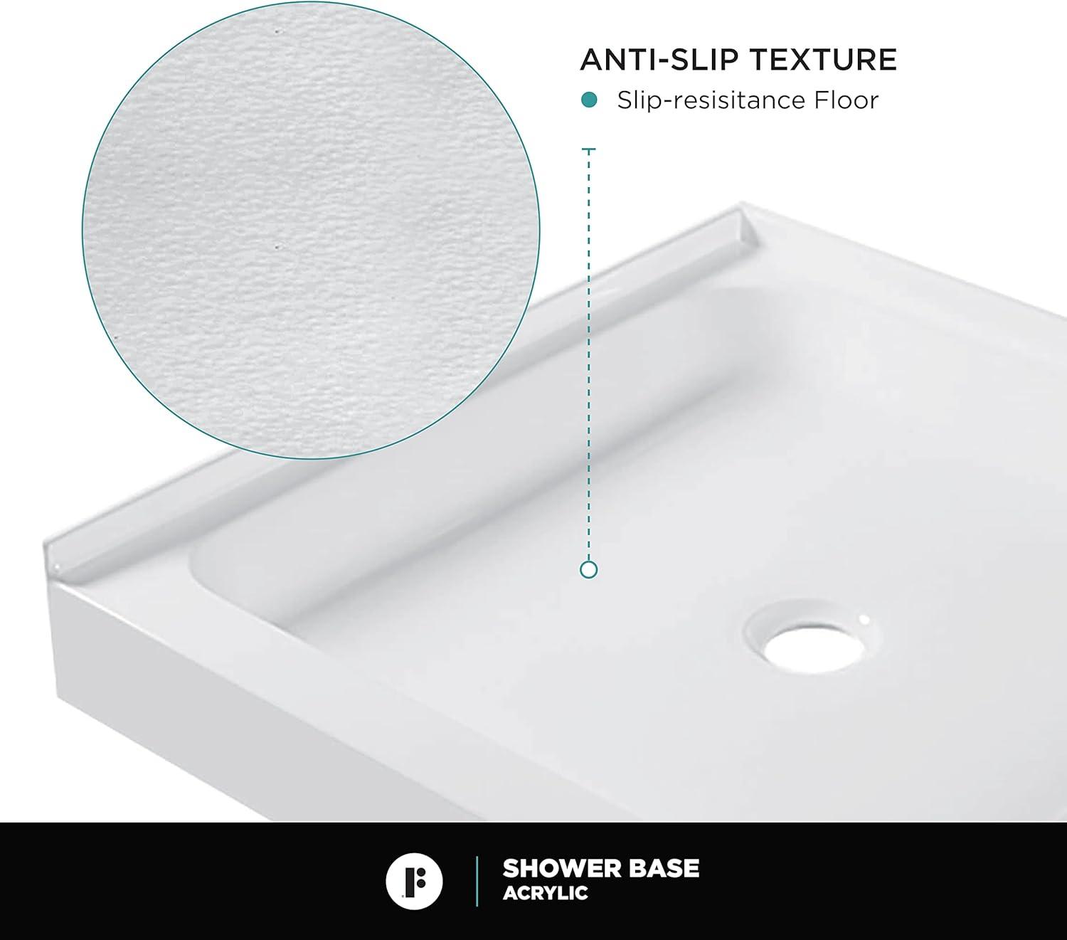 42" W x 32" D Single Shower Base