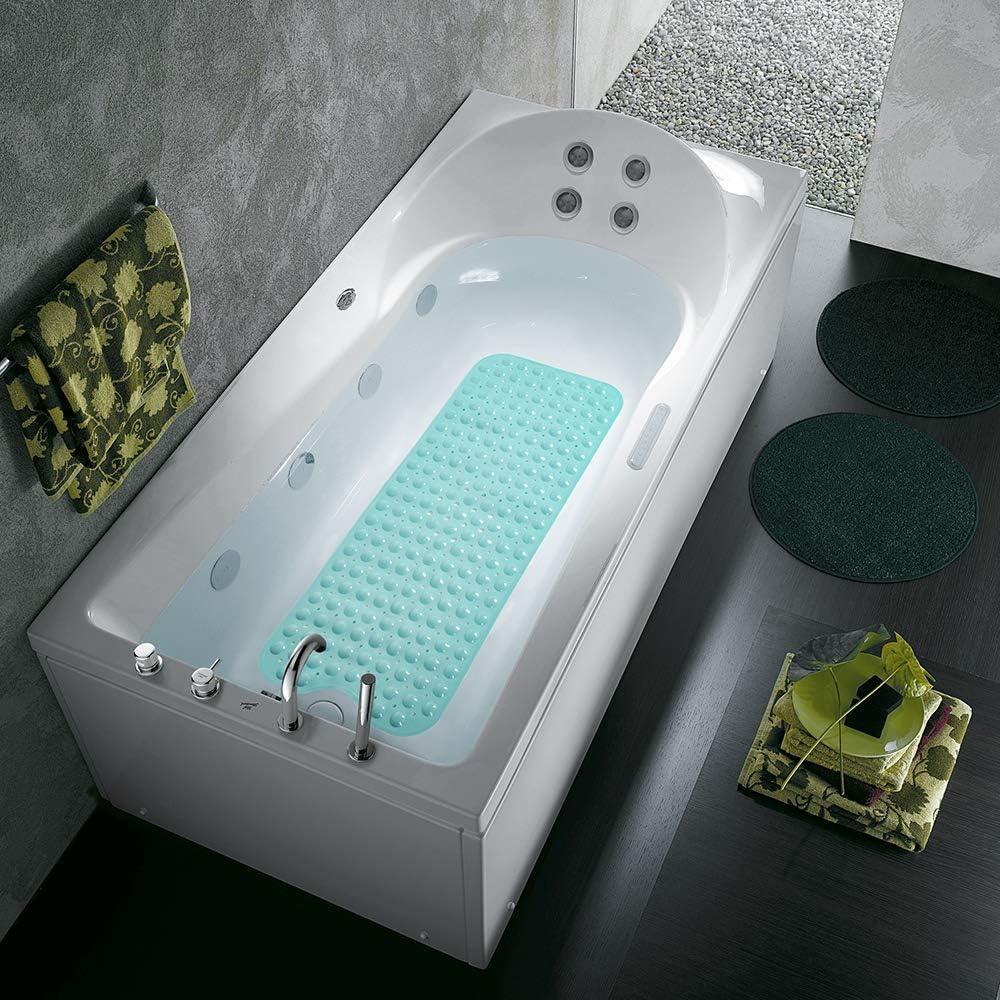 Clear Green Extra Long Non-Slip PVC Bathtub Mat