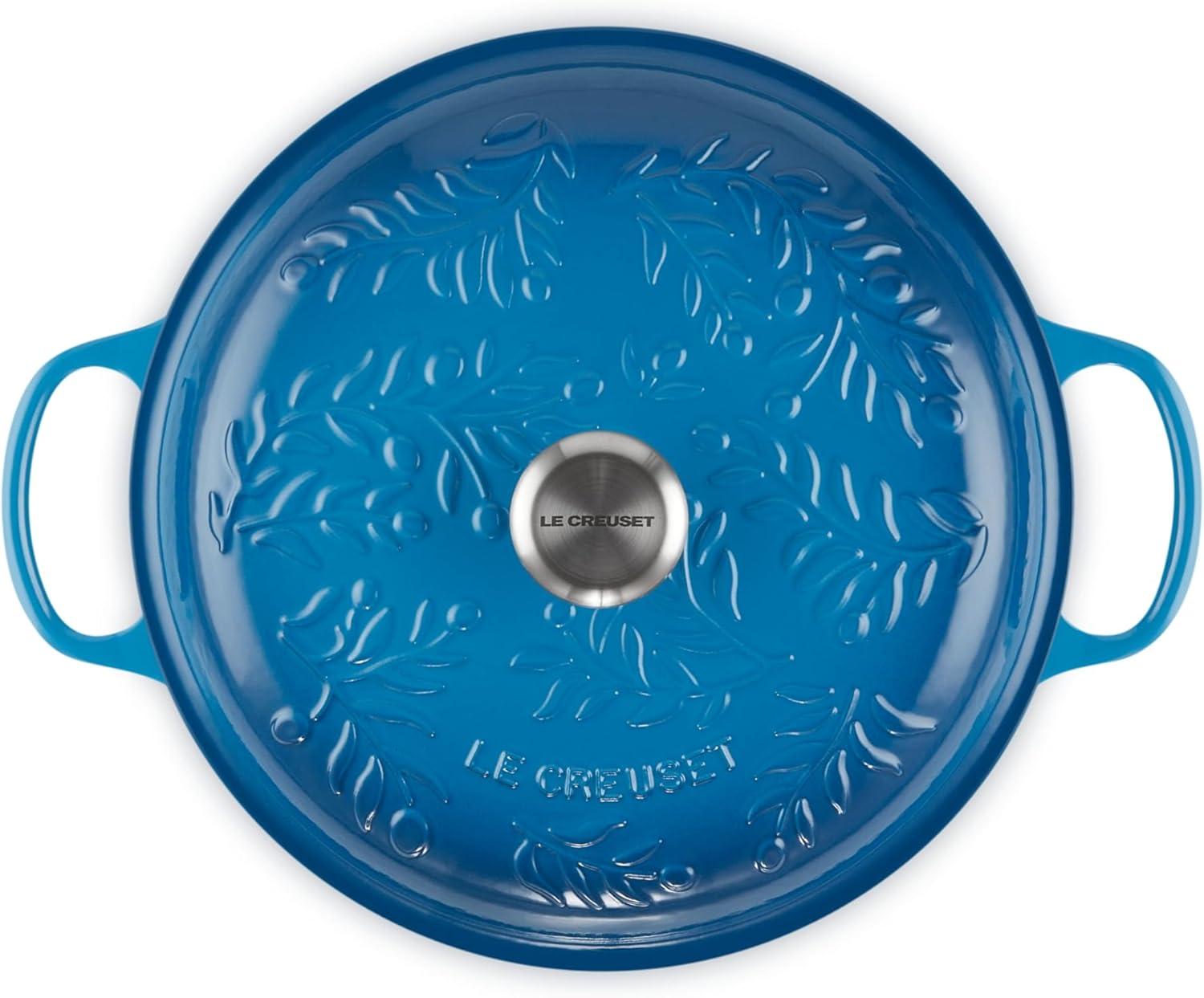 Le Creuset Le Creuset Signature Enameled Cast Iron Olive Branch Collection with Embossed Lid