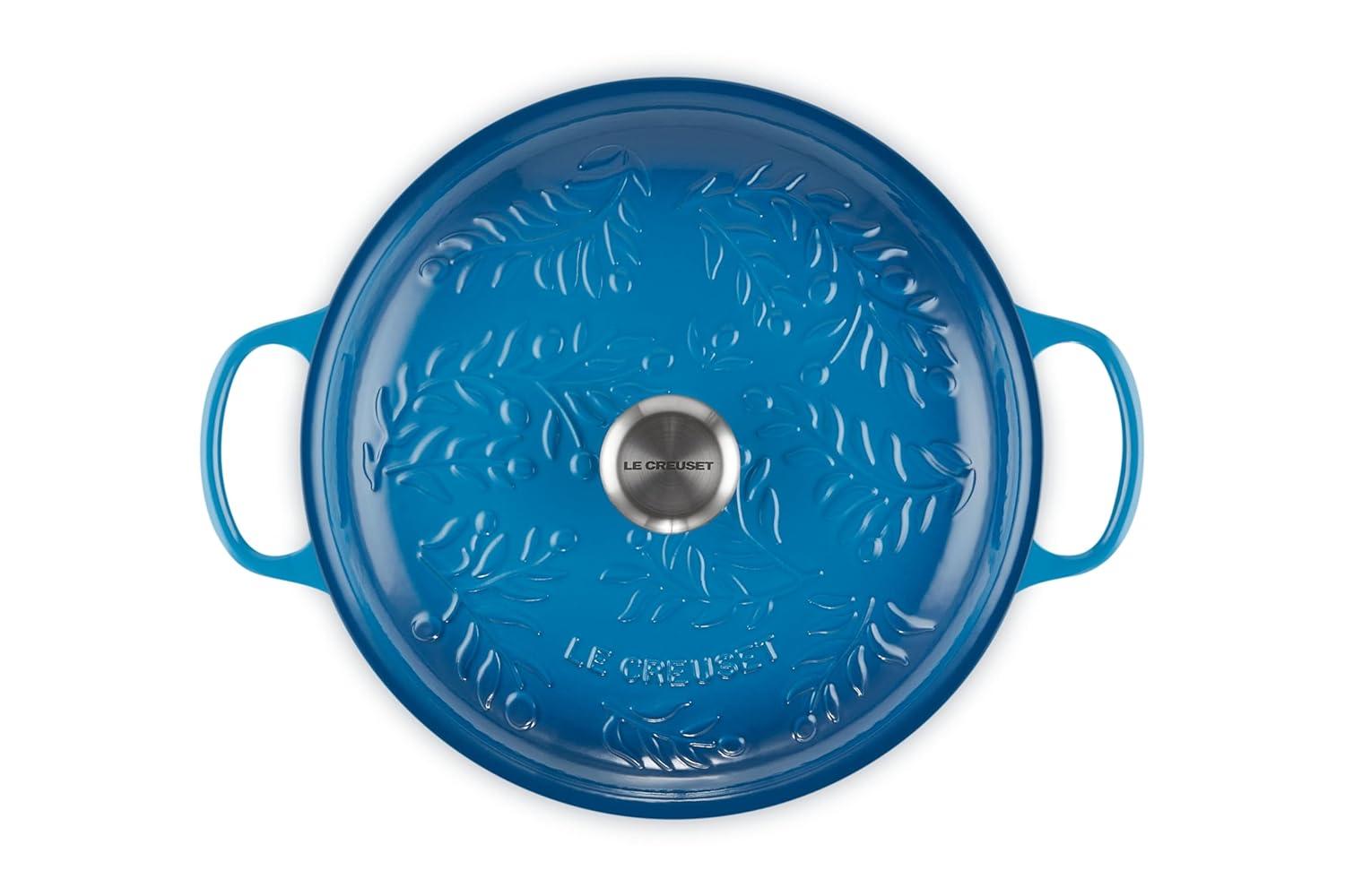 Le Creuset Le Creuset Signature Enameled Cast Iron Olive Branch Collection with Embossed Lid