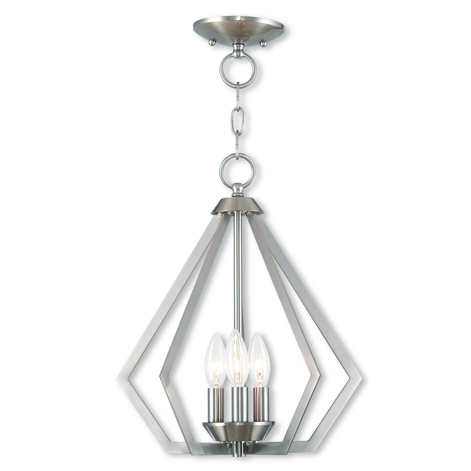 Livex Lighting Prism 3 - Light Chandelier in  Brushed Nickel
