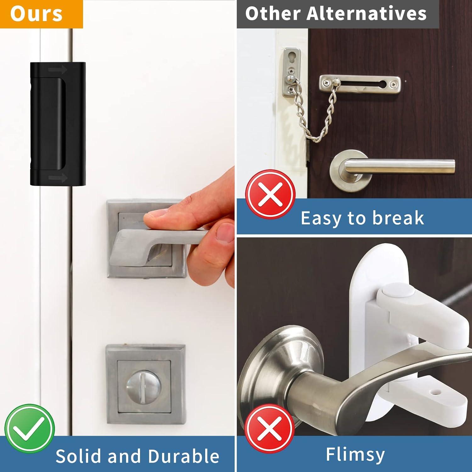 MOMOJIA Door Reinforcement Lock Durable & Child-Safe Home Security Lock to Prevent