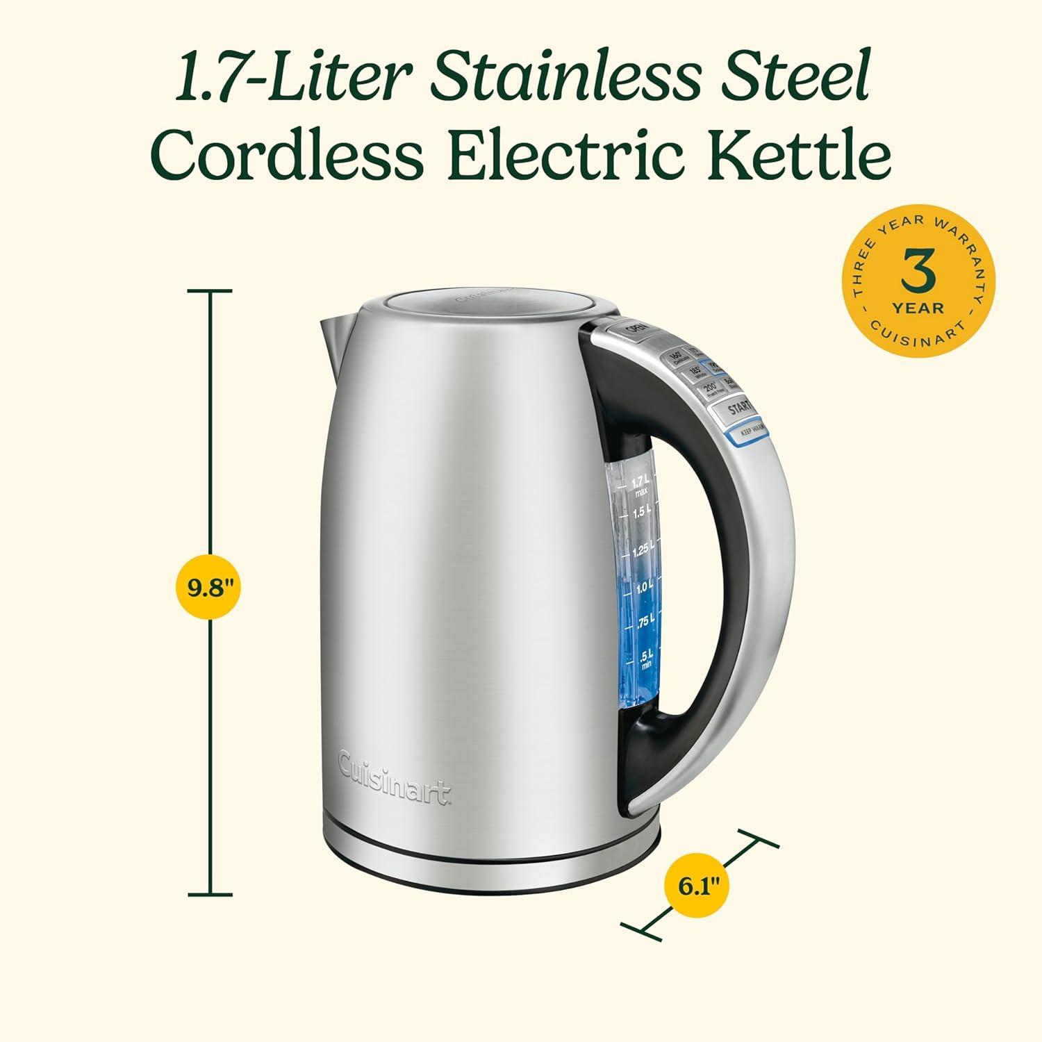 Cuisinart 1.7L Stainless Steel Programmable Electric Kettle