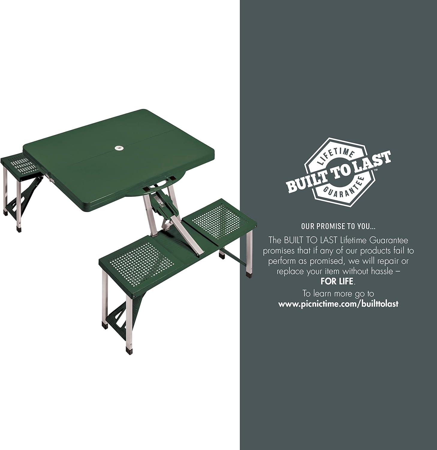 Fernando Outdoor Folding Picnic and Camping Portable Table with Umbrella Hole