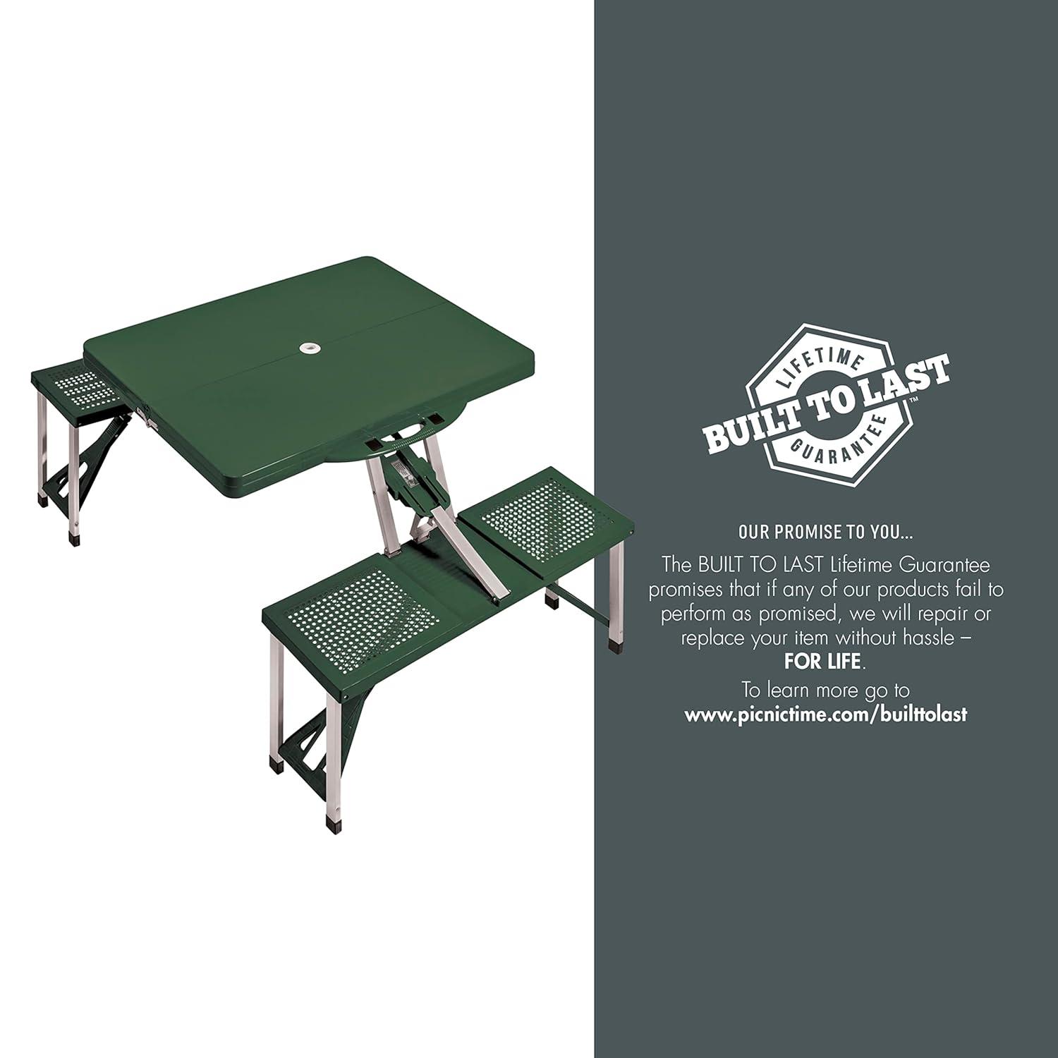 Fernando Outdoor Folding Picnic and Camping Portable Table with Umbrella Hole