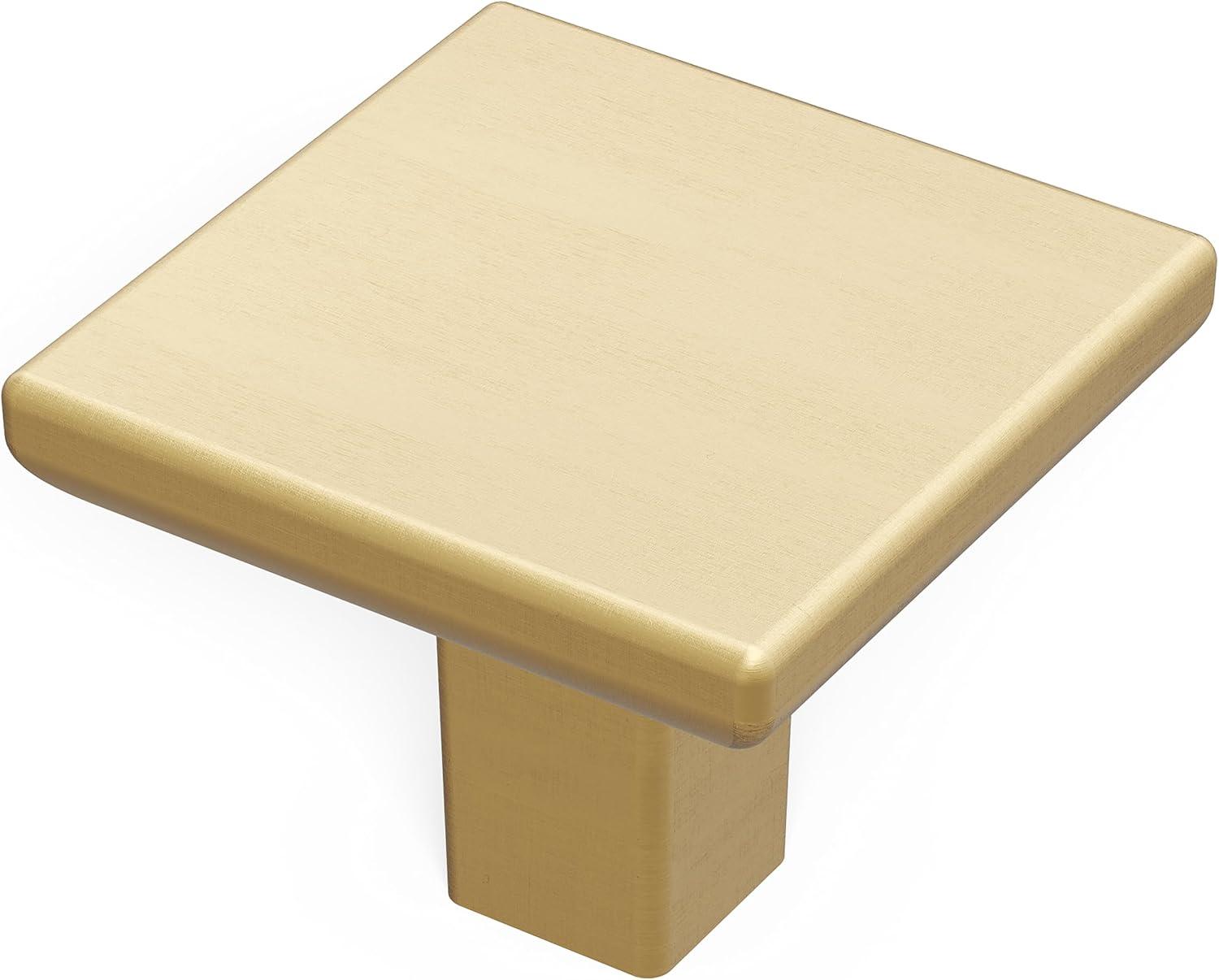 Champagne Bronze Square Modern Cabinet Knob with Mounting Hardware