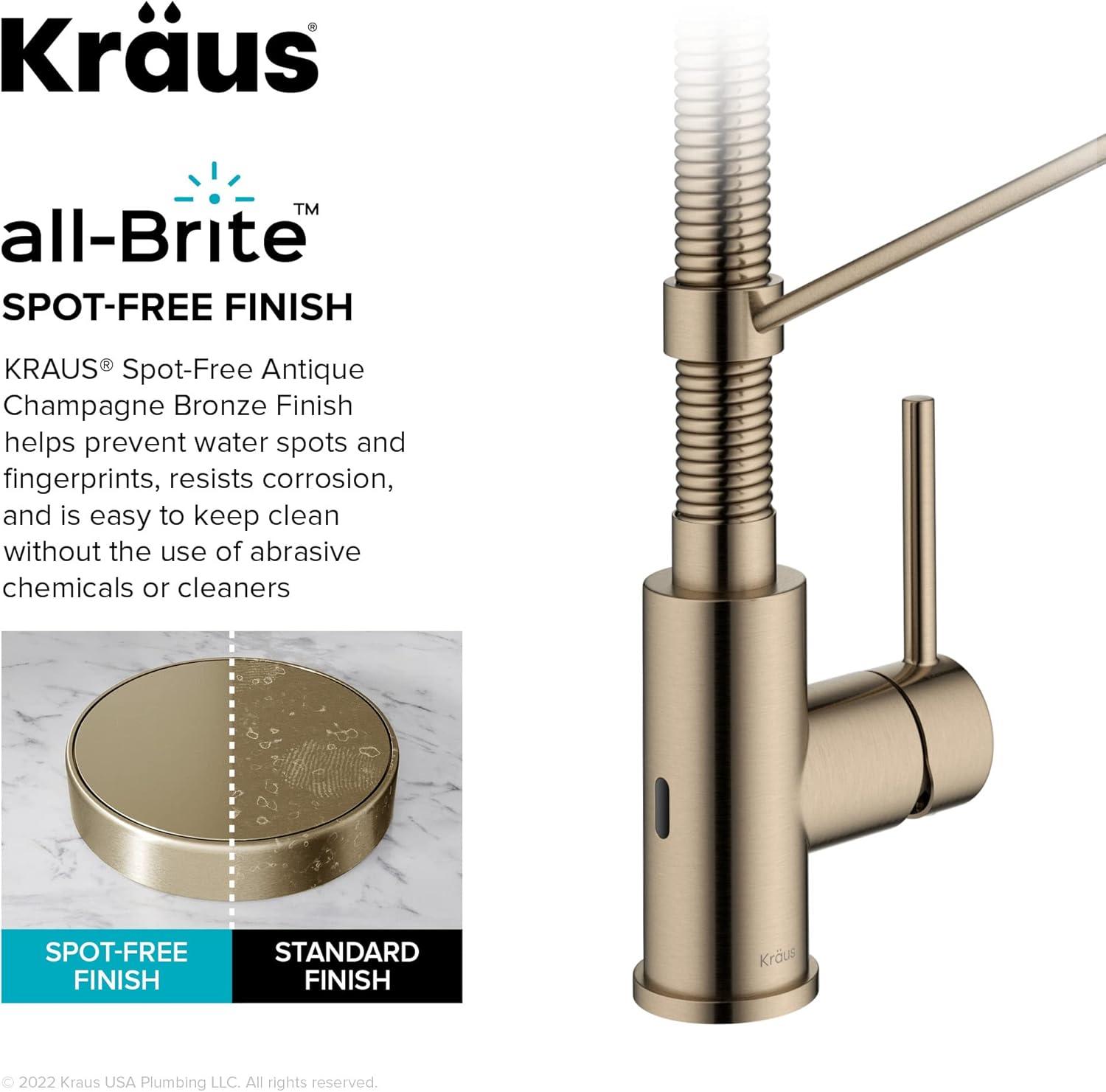 Kraus Bolden Touchless Sensor Commercial Style 2-Function Single Handle Pull-Down Kitchen Faucet