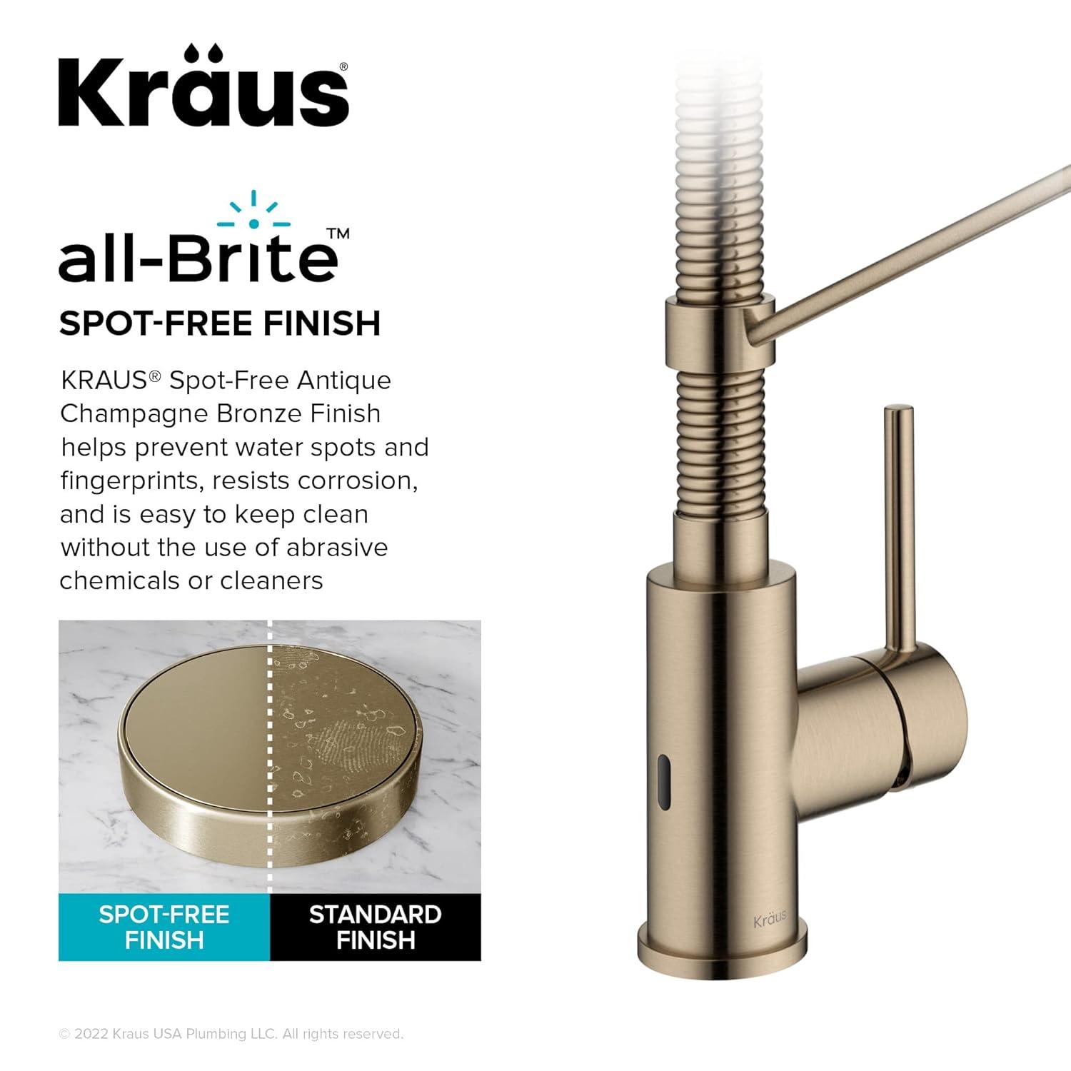 Kraus Bolden Touchless Sensor Commercial Style 2-Function Single Handle Pull-Down Kitchen Faucet