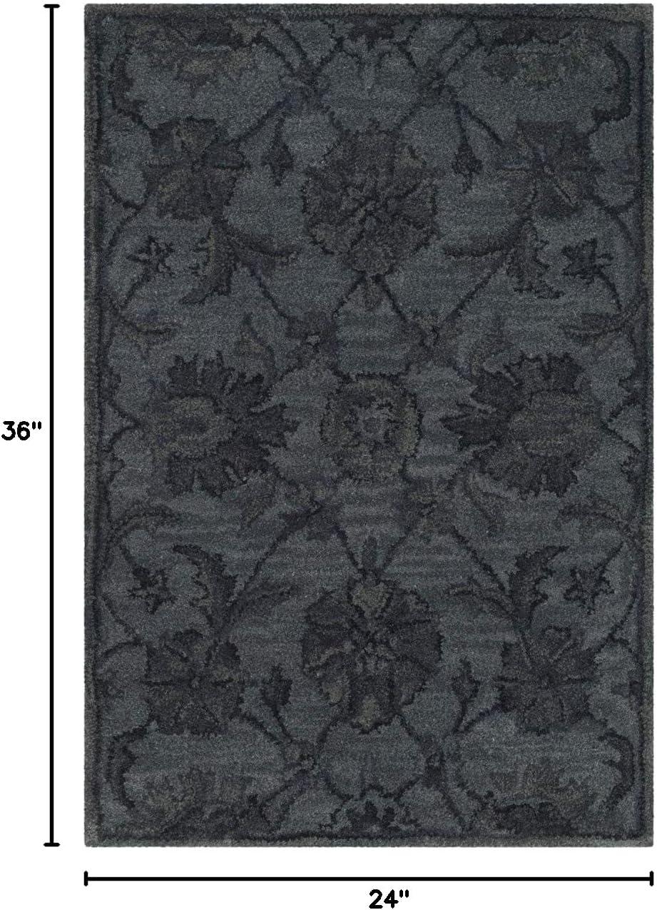 SAFAVIEH Antiquity May Floral Vines Wool Area Rug, Grey/Multi, 9'6" x 13'6"