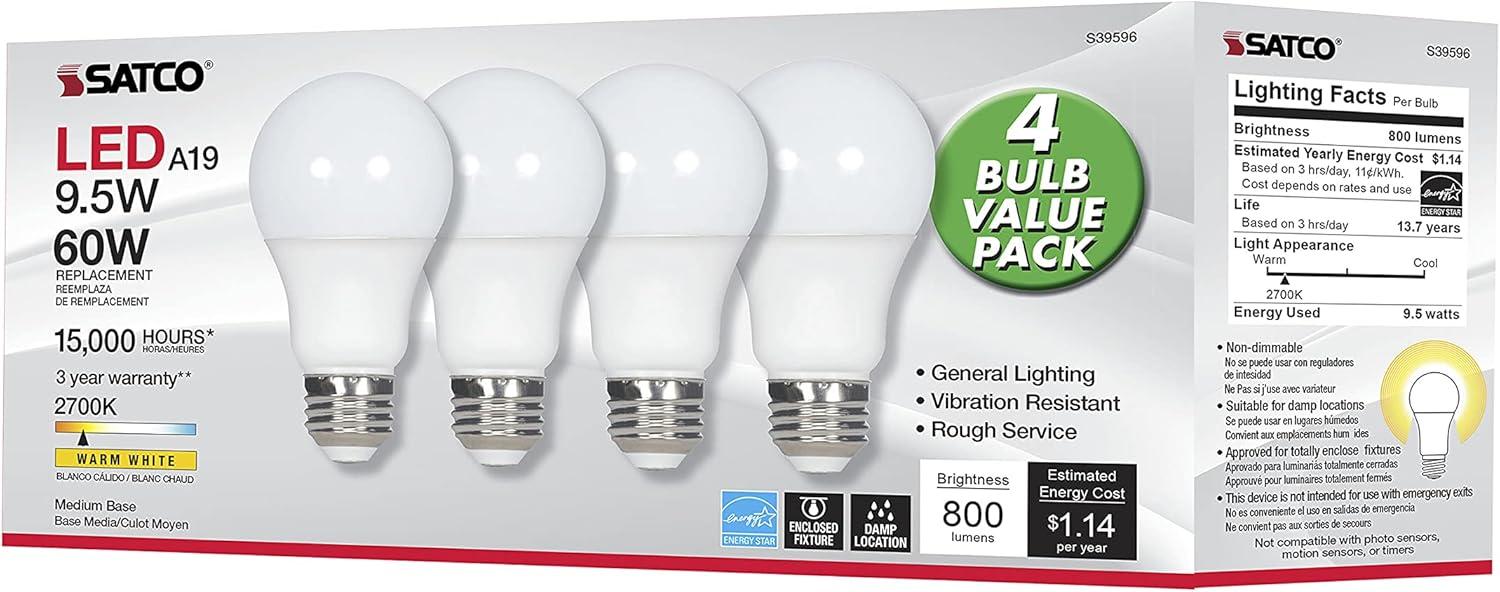 60 Watt Equivalent A19 E26/Medium (Standard) LED Bulb