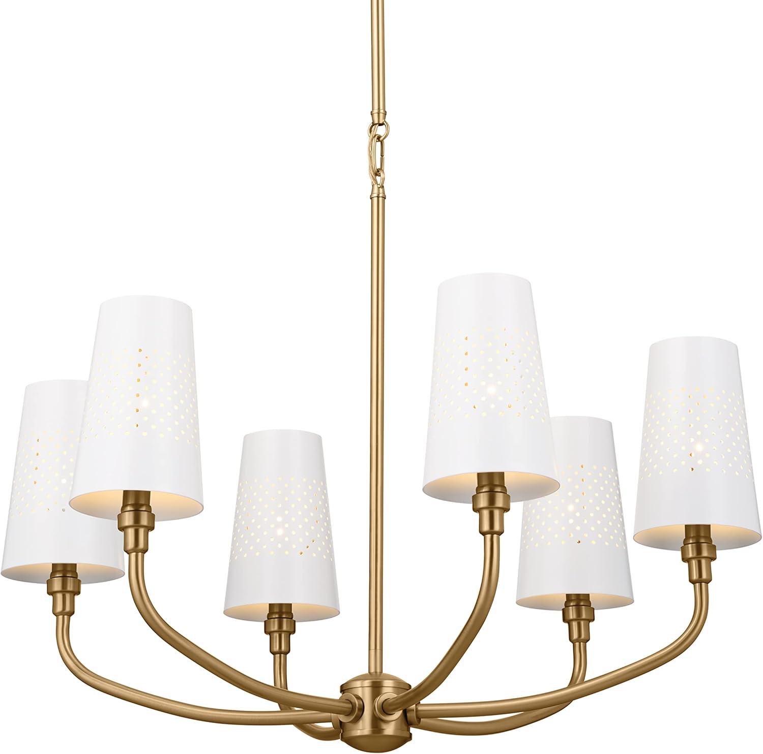 Kichler Lighting Adeena 6 - Light Chandelier in  Brushed Natural Brass