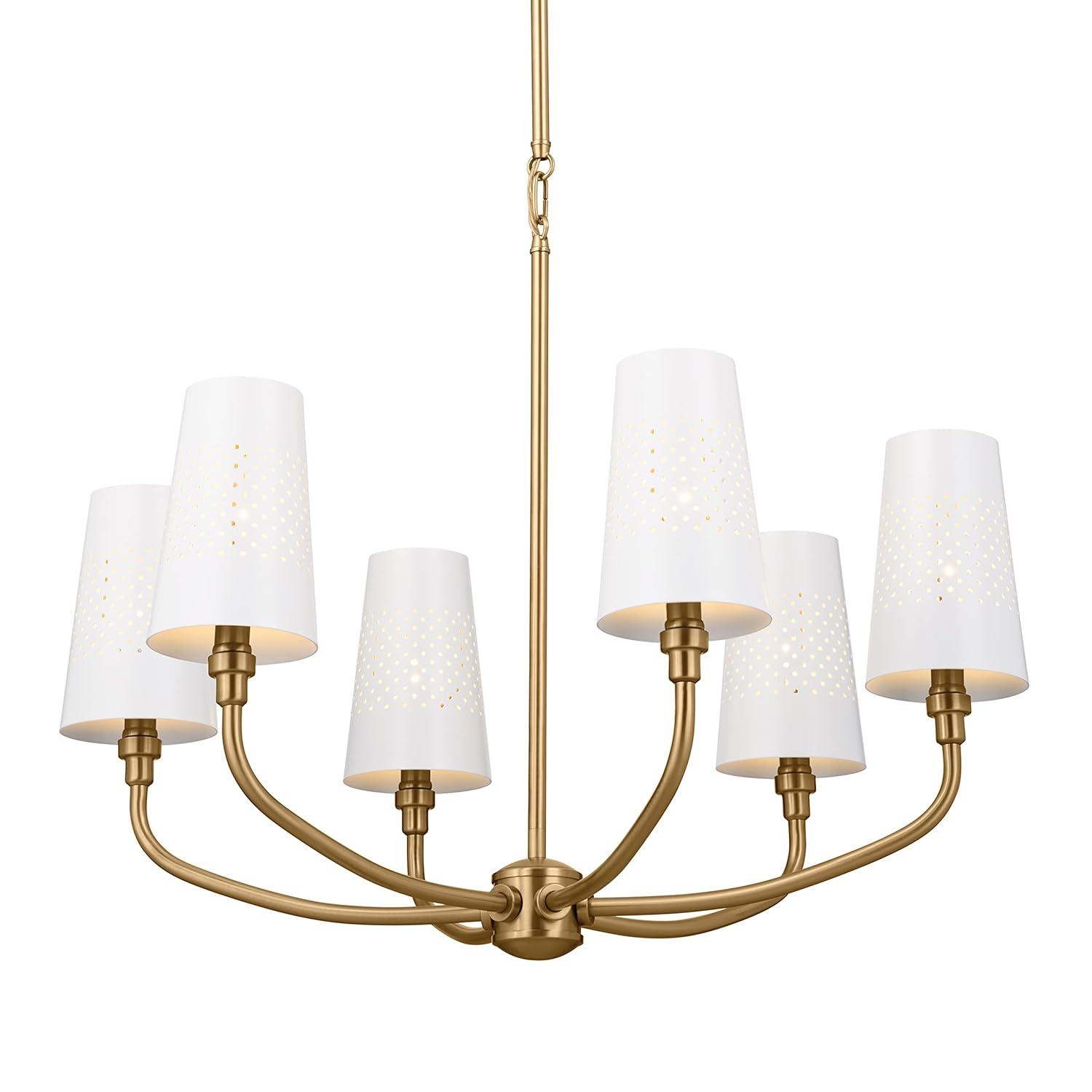 Kichler Lighting Adeena 6 - Light Chandelier in  Brushed Natural Brass