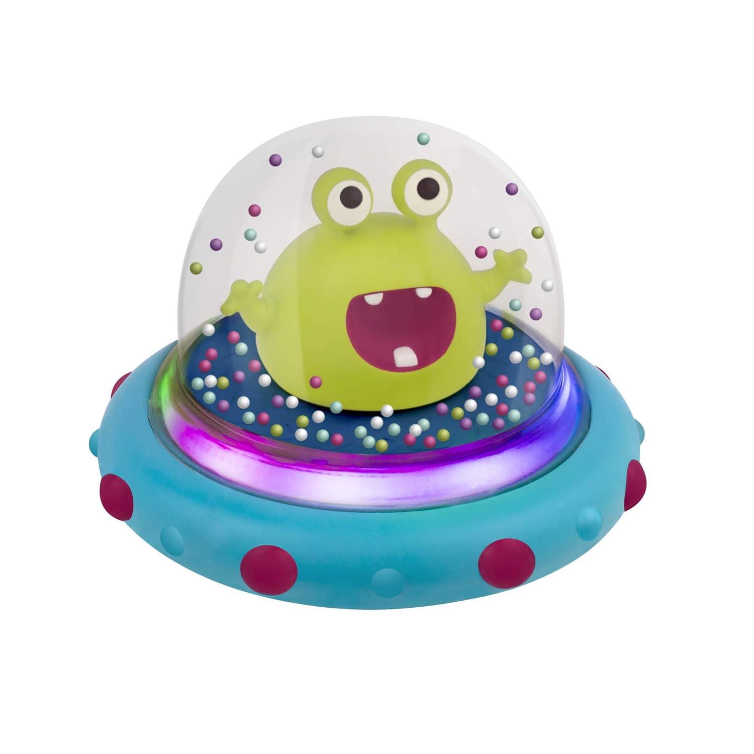 B. toys – Vehicle Bumper Space Car – Light – Up – Simple Remote Control Car for Toddlers with Alien Driver – Marky Mars – 12+ Months