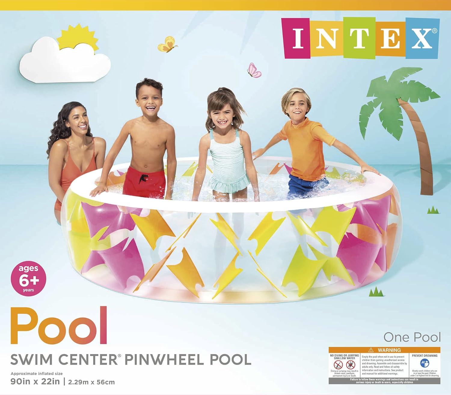 Intex 90" Swim Center Color Pinwheel Whirlpool