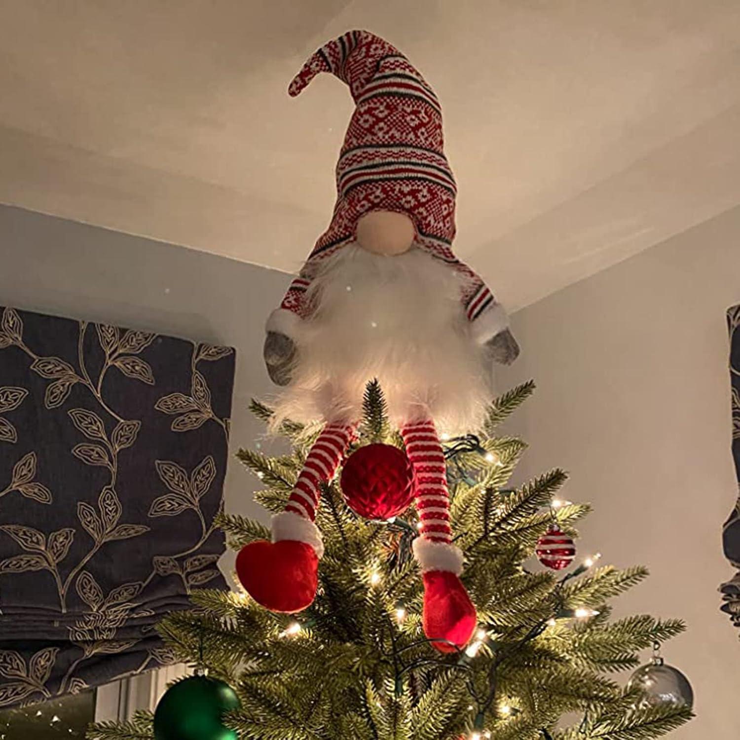 KKIMR Black Clearance Friday Xmas Decoration Gnome Christmas Tree Topper Gnome Christmas Ornaments Santa Gnomes Plush Decoration OrnamentChristmas Ornaments