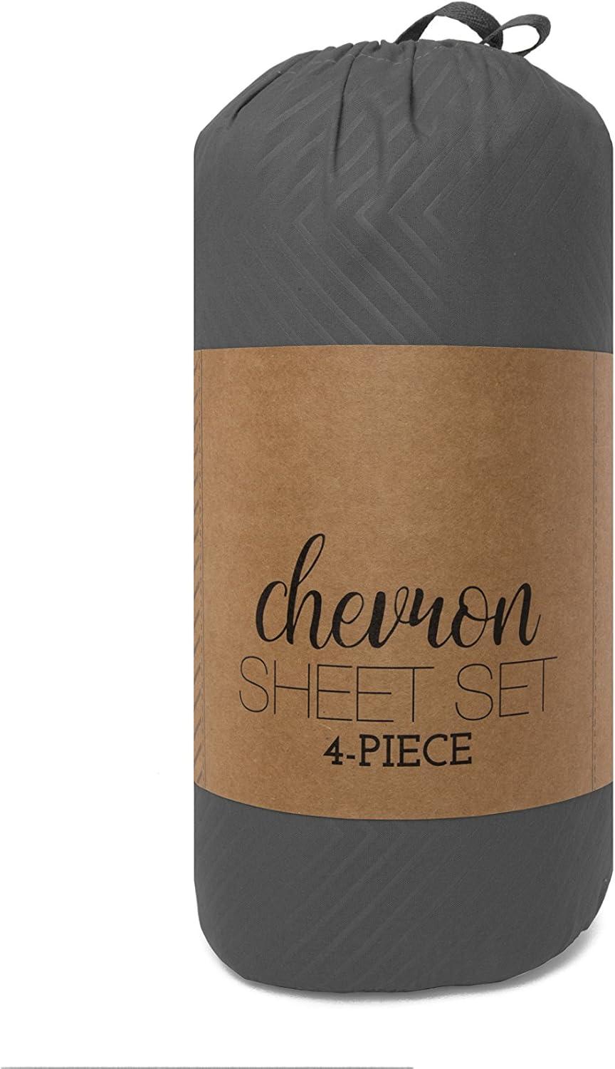 Simply Soft™ Chevron Embossed Bed Sheet Set