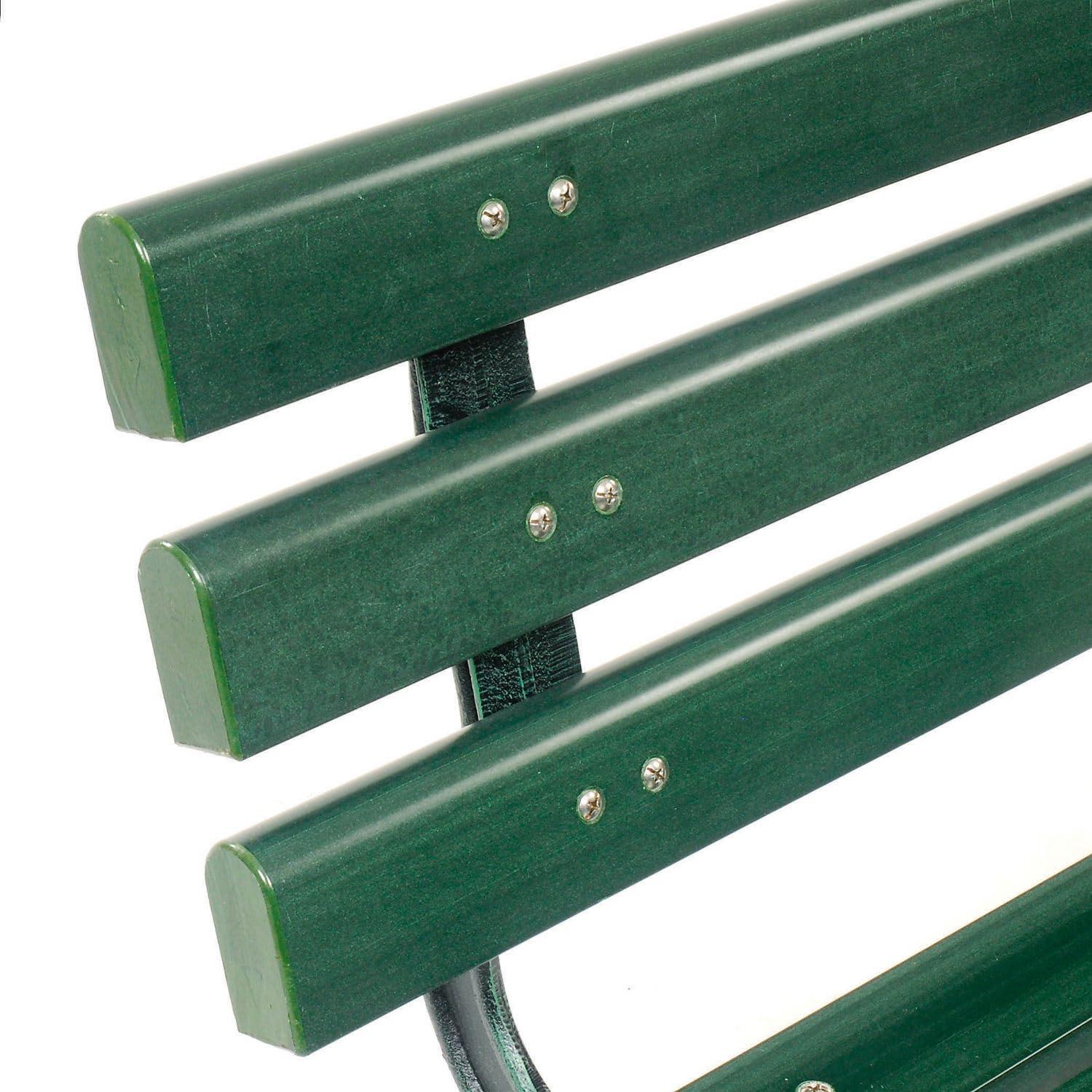 4 ft. Plastic Park Bench with Backrest, Green