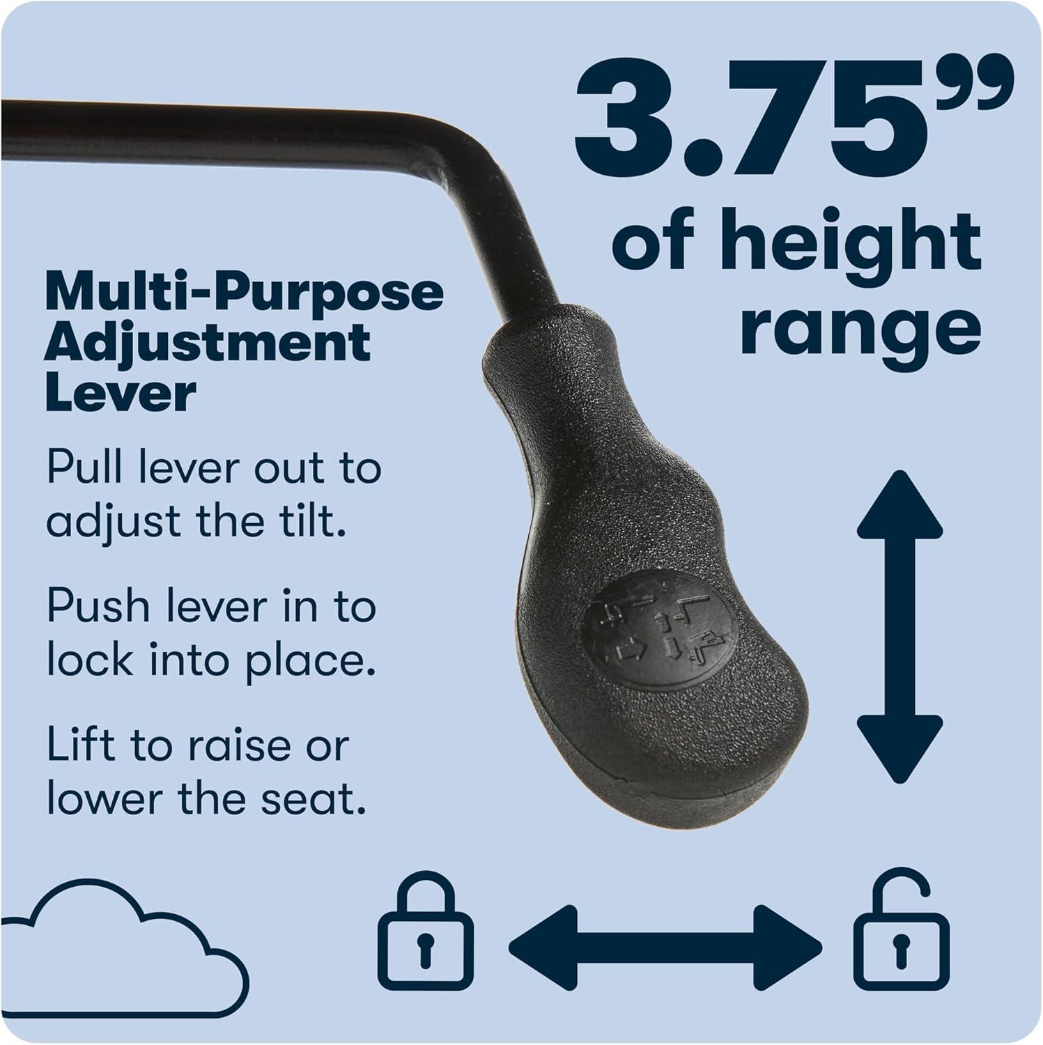 Style Hannah Office Chair Bonded Leather Comfort Cognac - Serta: Ergonomic Lumbar Support, Adjustable Height