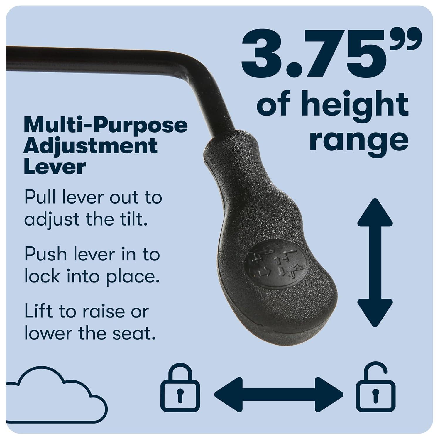 Style Hannah Office Chair Bonded Leather Comfort Cognac - Serta: Ergonomic Lumbar Support, Adjustable Height