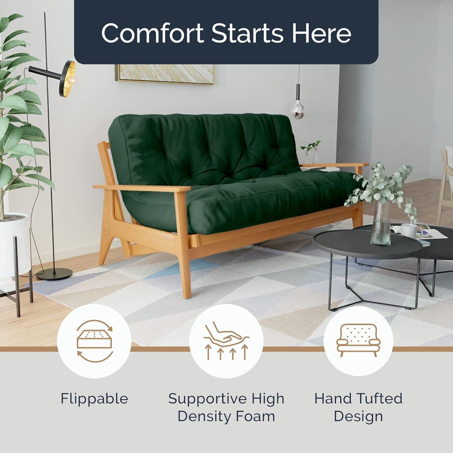 Loosh Home  10" Canvas Futon Mattress Forest Green Full