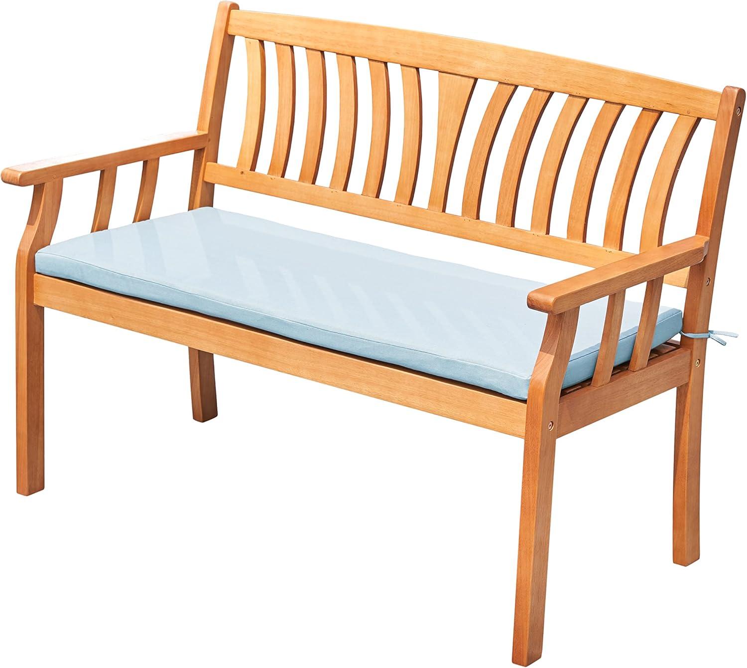 Kapalua Honey Nautical Eucalyptus Wooden Outdoor Garden Bench