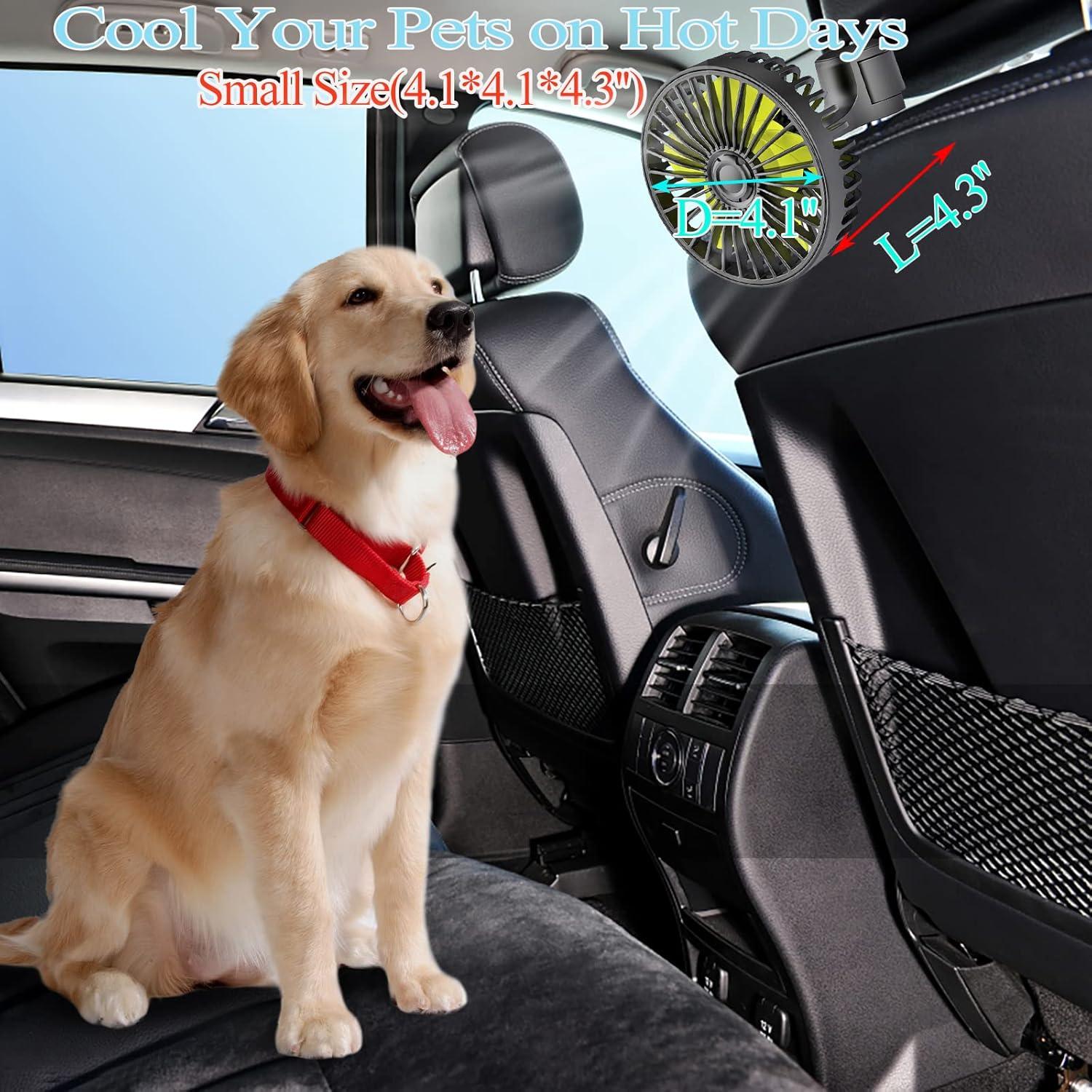 USB Car Seat Fans for Backseat Baby, Electric 5V USB Car Cooling Fan for Car Rear Seat Baby Kids Passengers(USB Powered Only, No Battery)