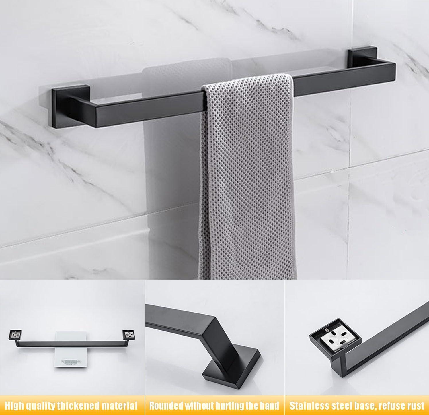 Matte Black Stainless Steel 26" Bathroom Towel Bar Set