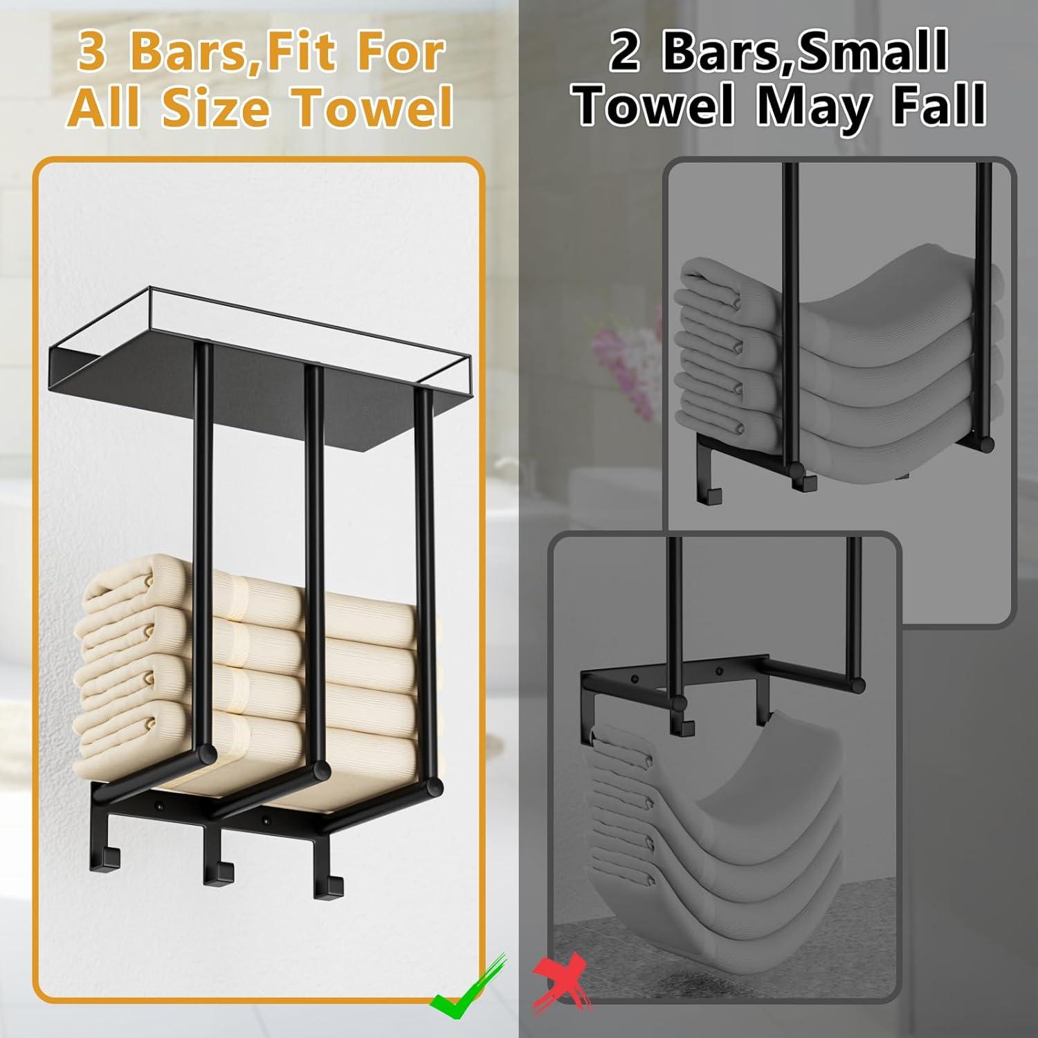 3 Wall Towel Rack