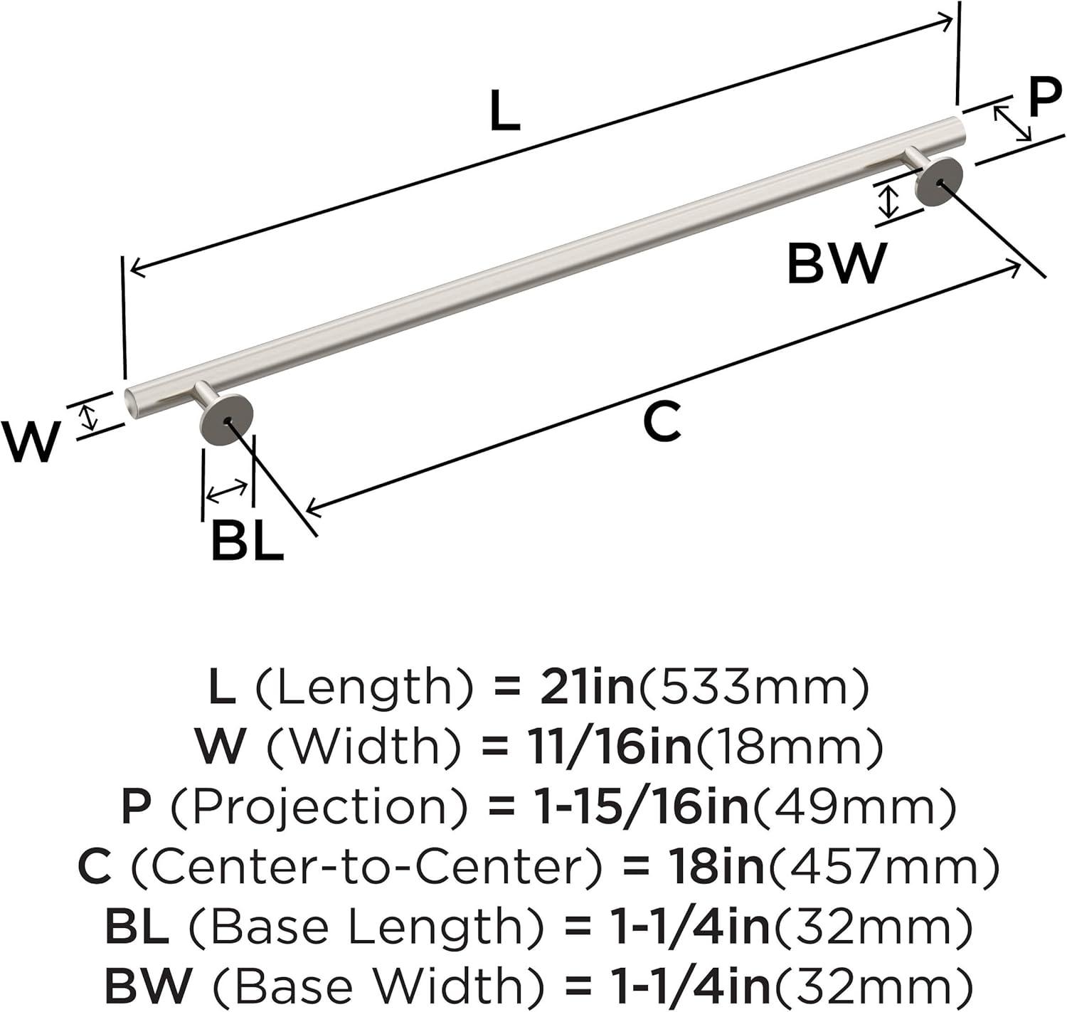 Amerock Radius 18" Center to Center Appliance Pull