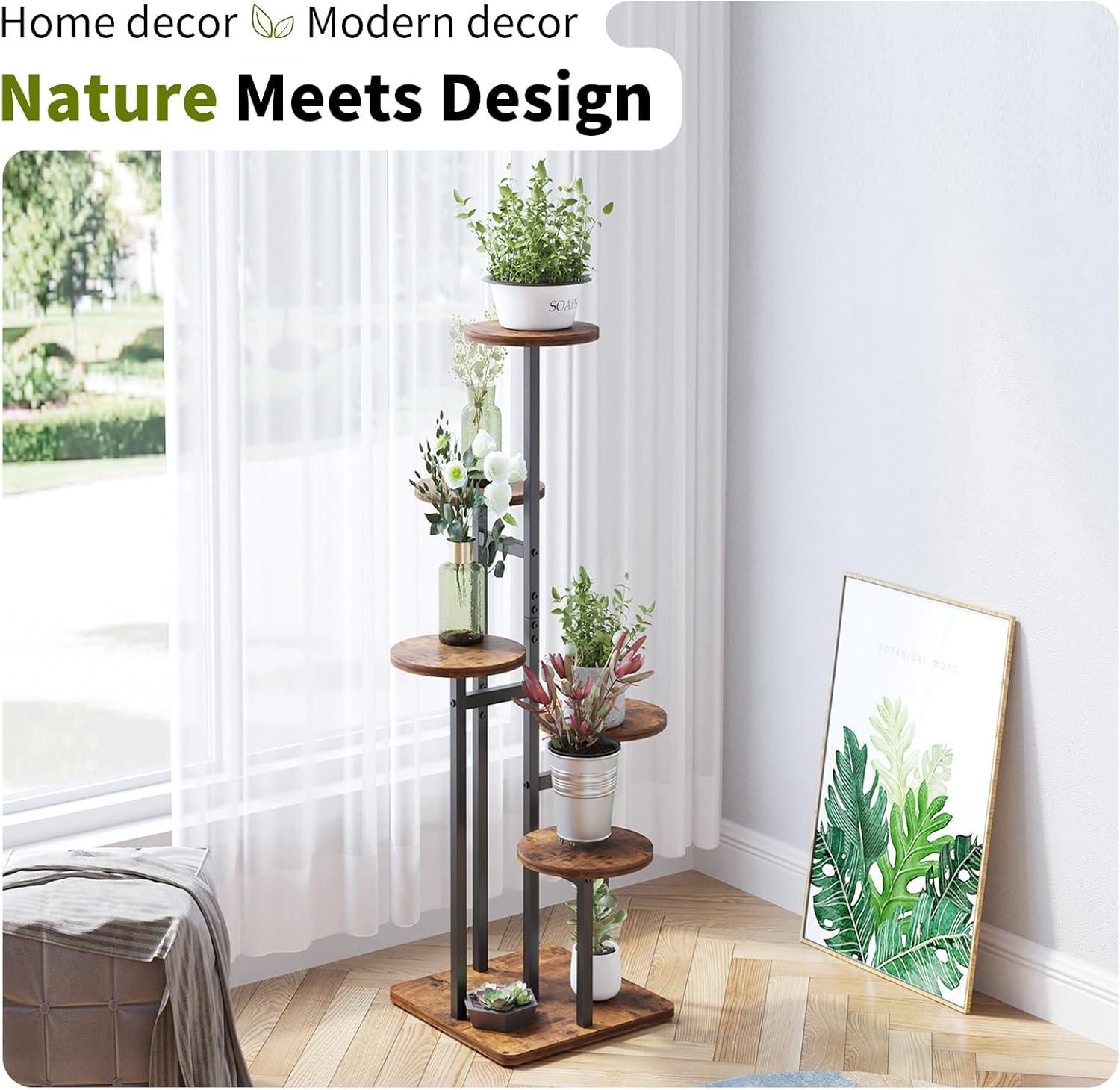 Round 5-Tier Plant Stand Indoor