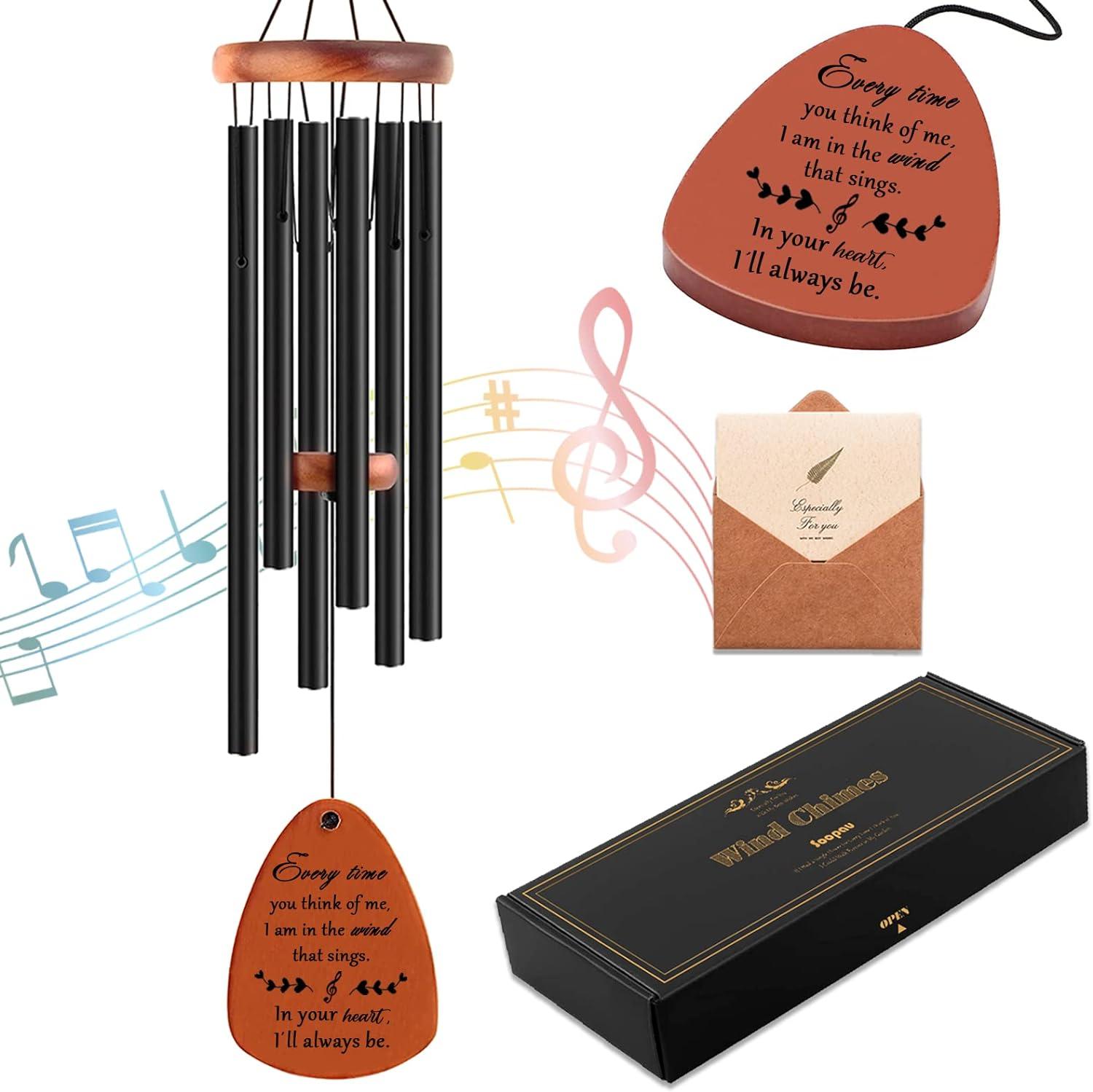 Sympathy Gifts for Loss of Loved One 32" Memorial Wind Chimes for Loss of Loved One Bereavement Condolence Gifts Sympathy Windchimes Memory Wind Chime with Memorial Card