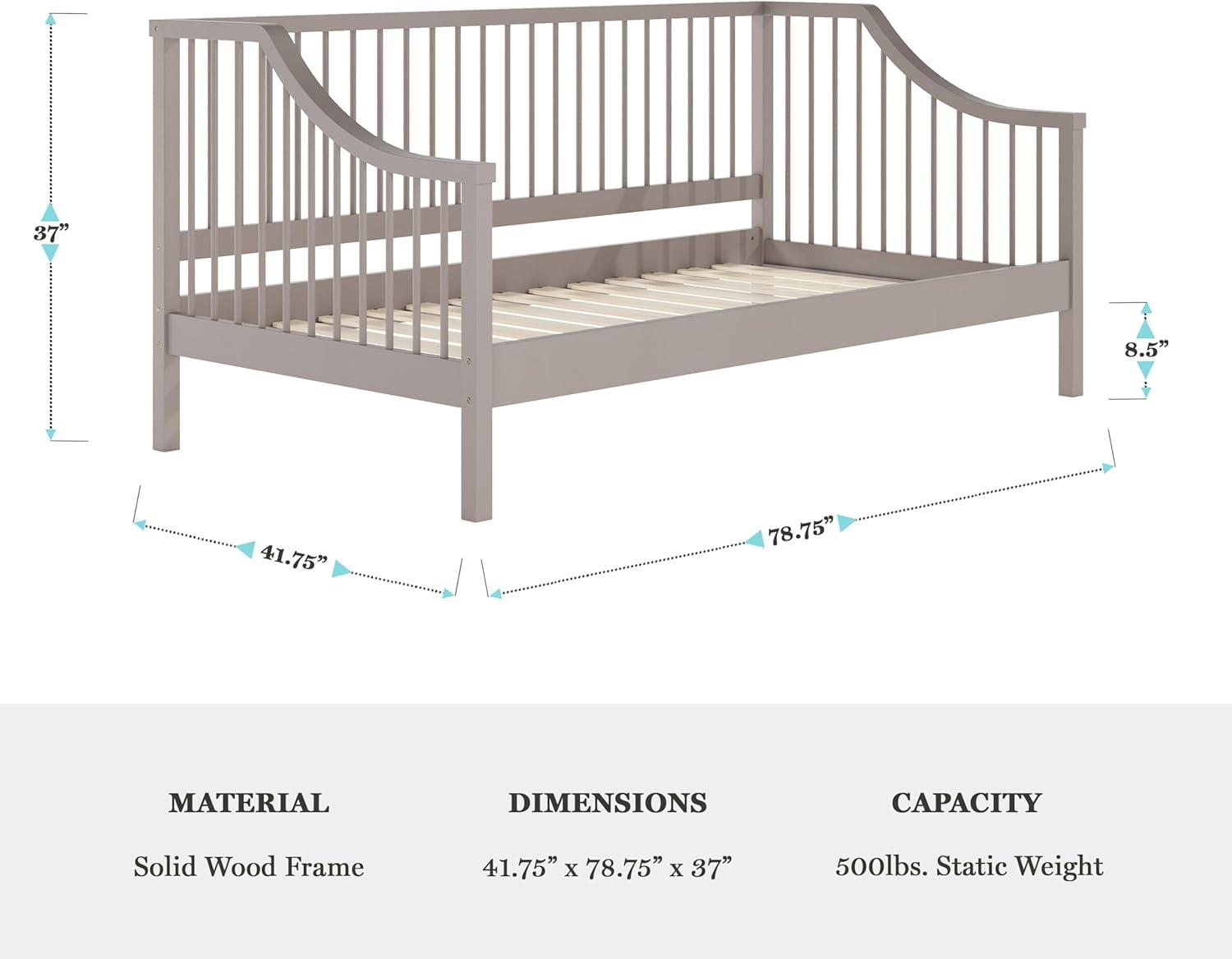 Martha Stewart Martha Stewart Neely Wooden Platform Daybed With Spindles And Wood Slat Foundation