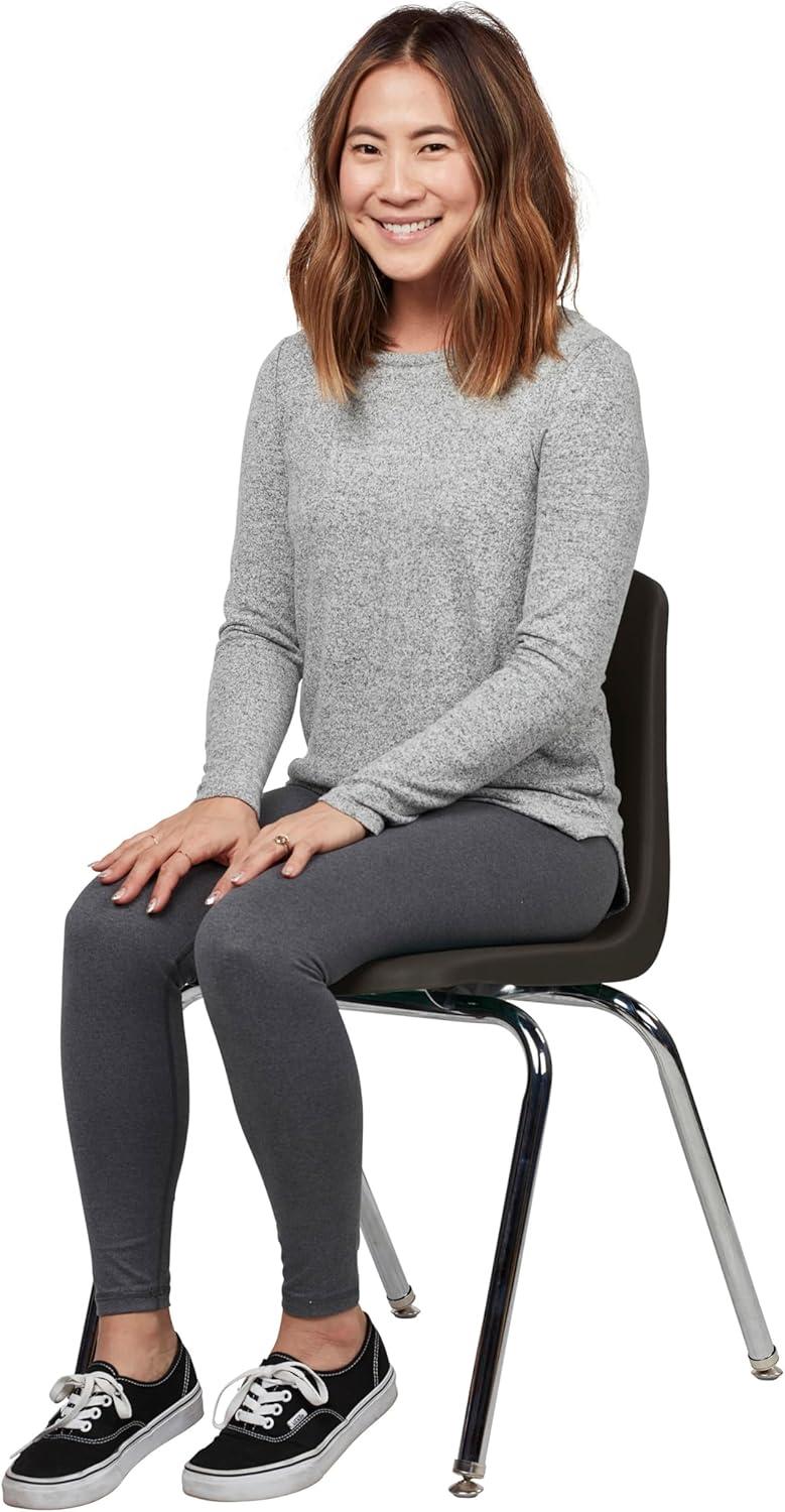 Factory Direct Partners 18" Classroom Stack Chair with Swivel Glide Legs