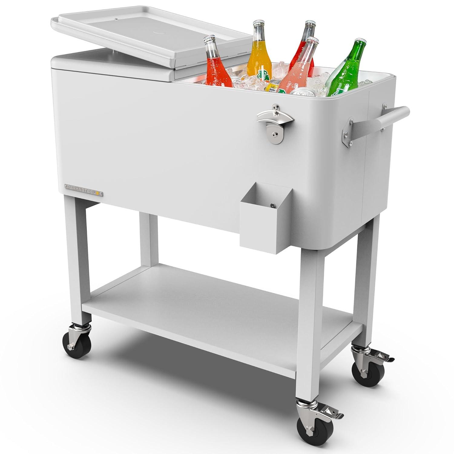Permasteel 80-Qt Outdoor Patio Cooler with Removable Basin