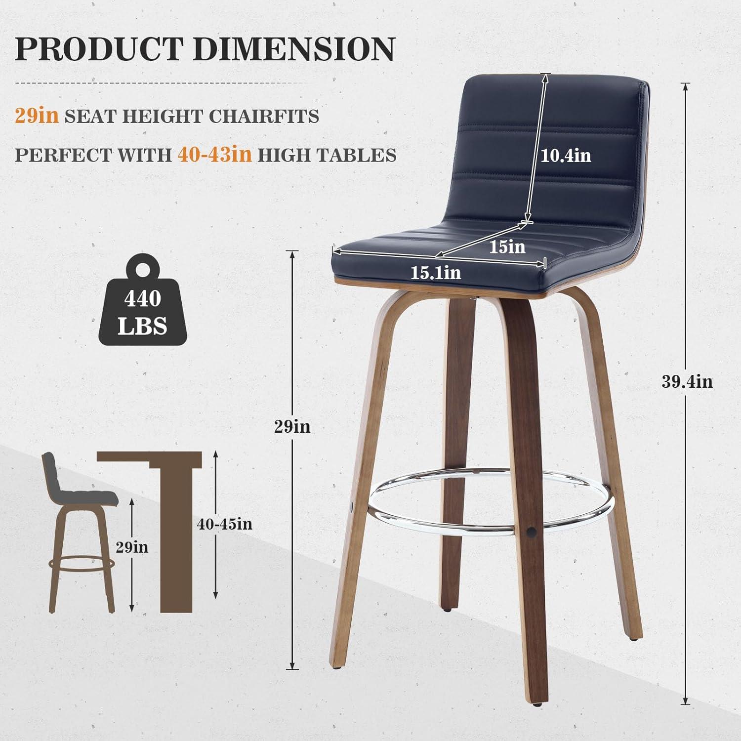 Corrigan Studio® Upholstered Swivel Stool (Set of 2)