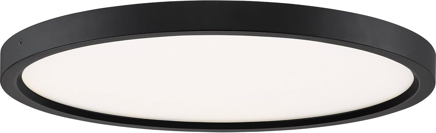 Quoizel Lighting Outskirts 1 - Light Flush Mount in  Oil Rubbed Bronze